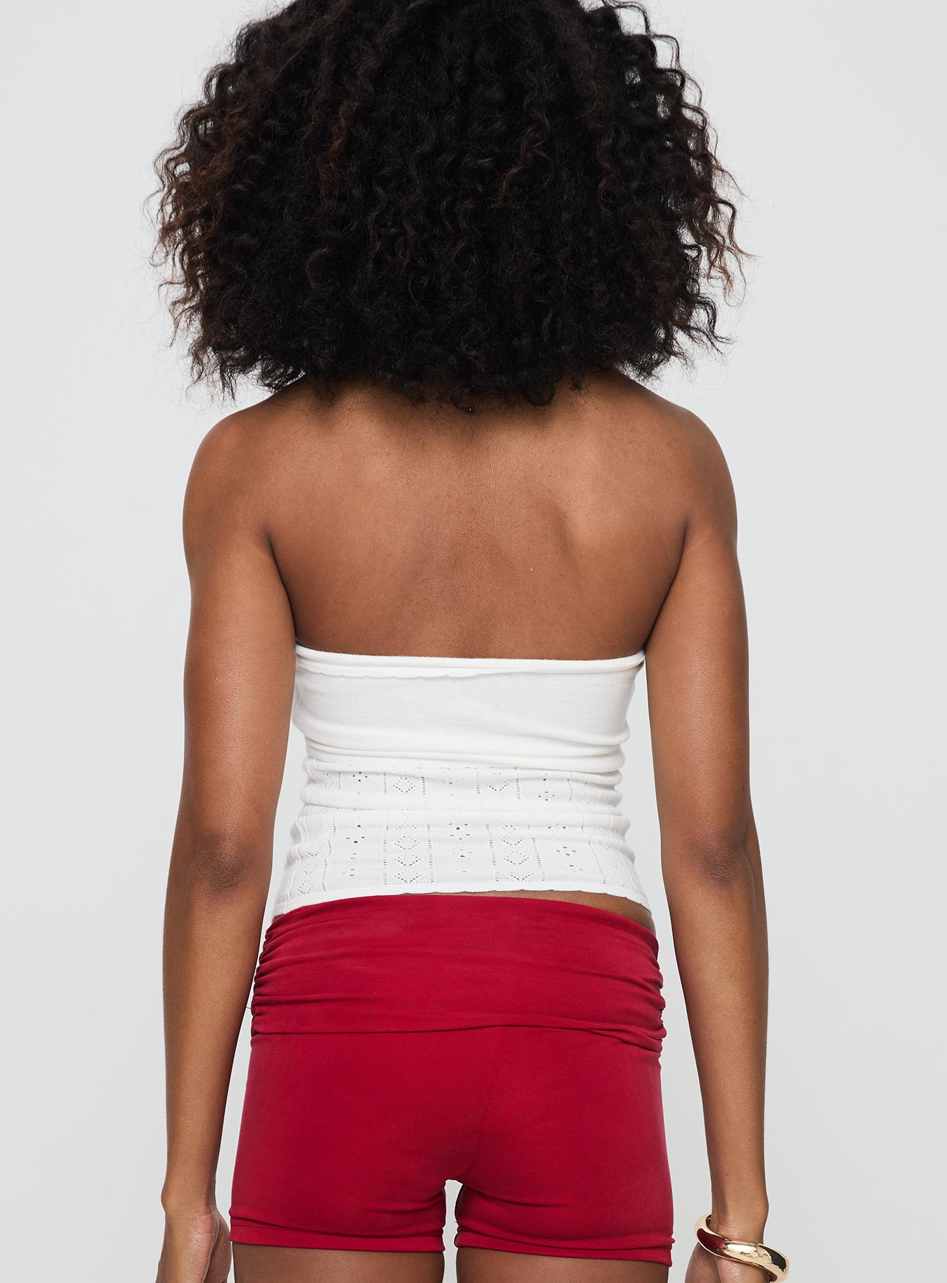 Seona Strapless Top White Cheap Sale Supply