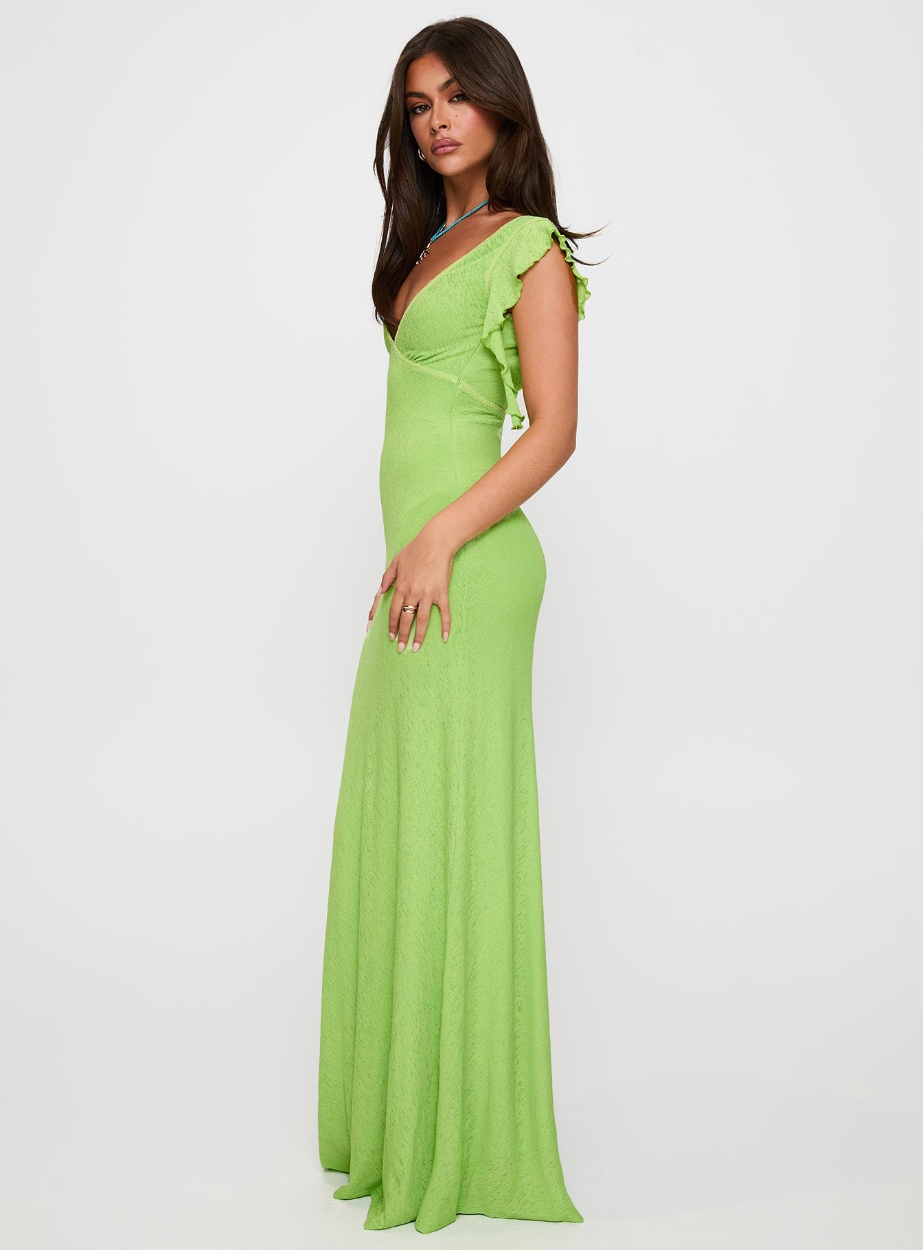 Soleila Maxi Dress Green Tonal Free Shipping Shop Offer