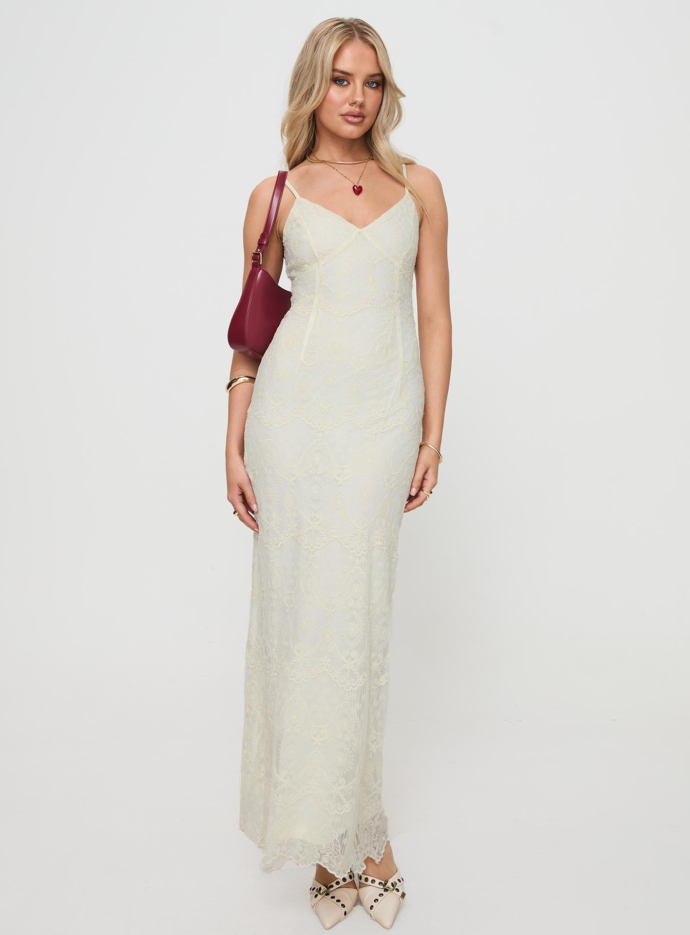 Euphemia Maxi Dress Cream Free Shipping Get Authentic