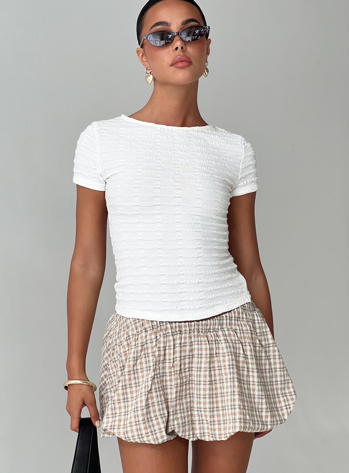 For The Better Textured Top White Discount 2025