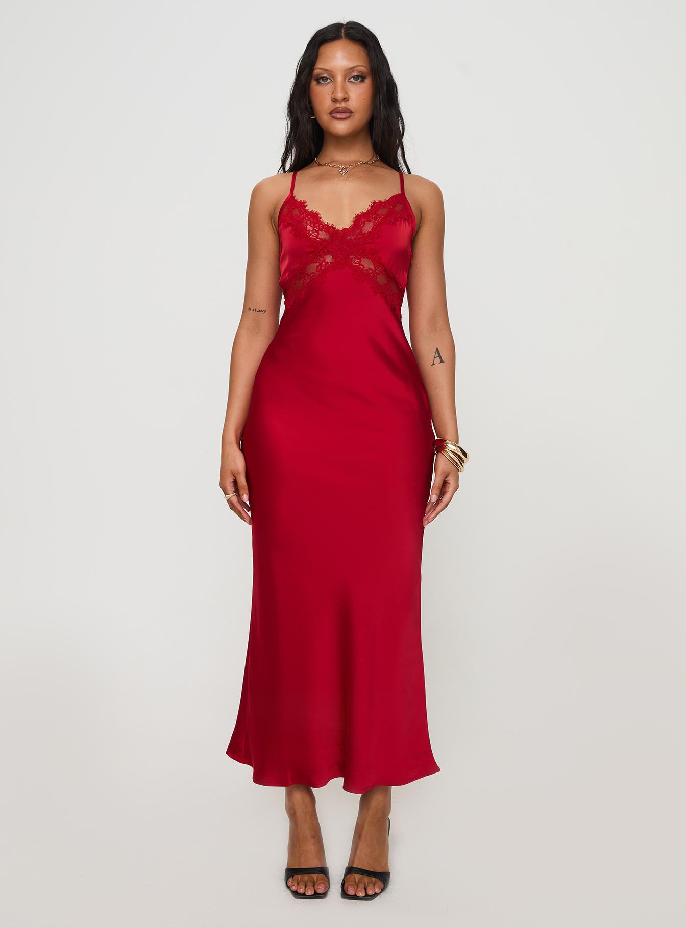 Treasure Bias Cut Maxi Dress Red Pictures Cheap Online