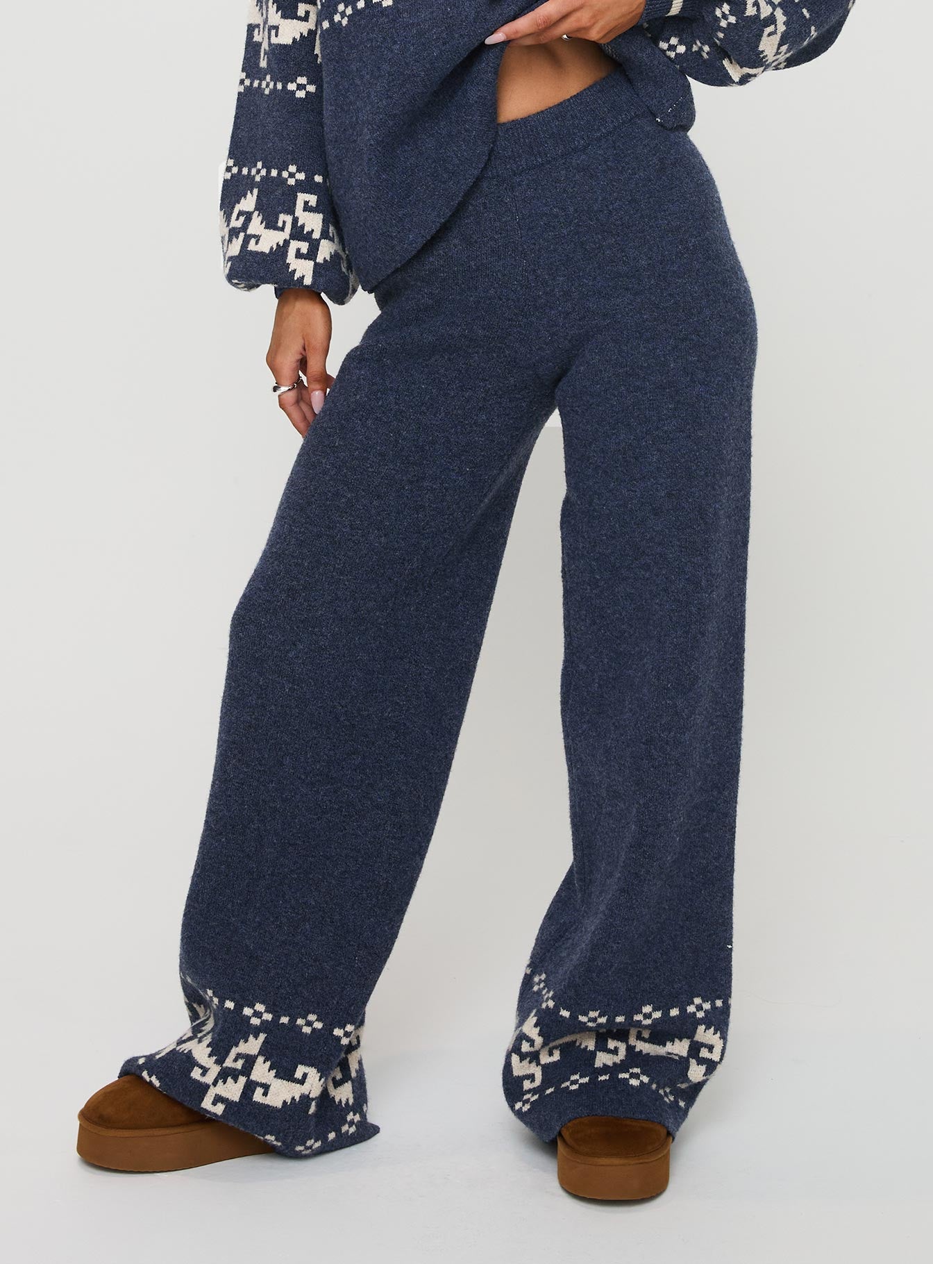 Alpine Knit Pants Navy / Cream Sale How Much