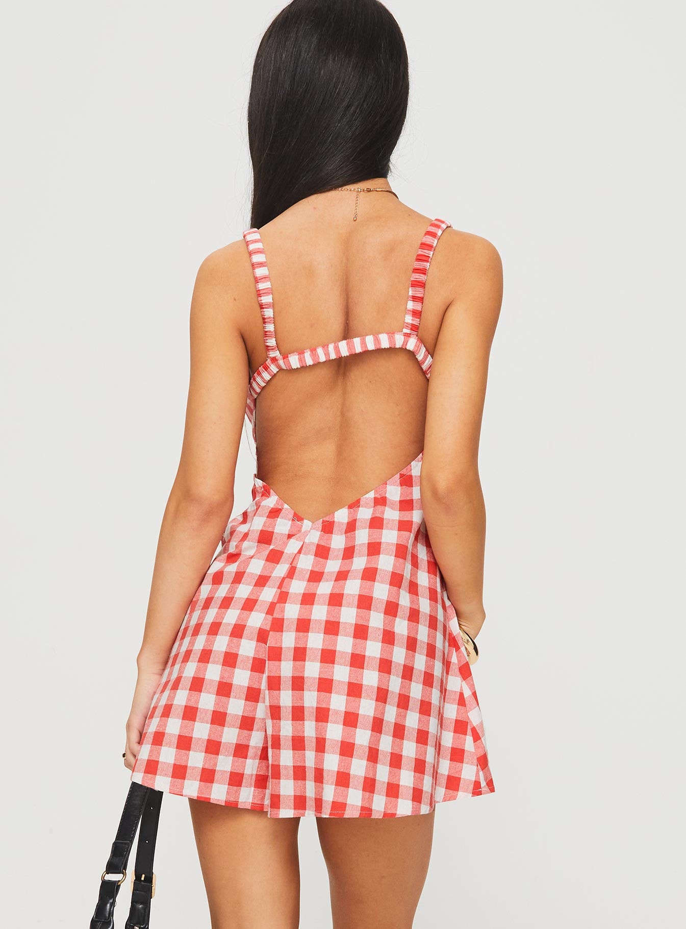 Jorda Romper Red Gingham Free Shipping Best