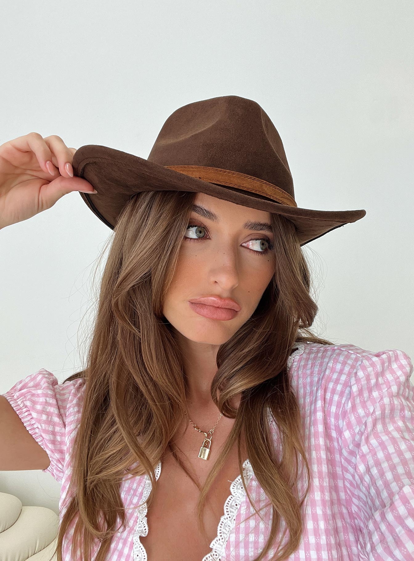 Country Girl Cowboy Hat Brown Cheap Low Shipping Fee