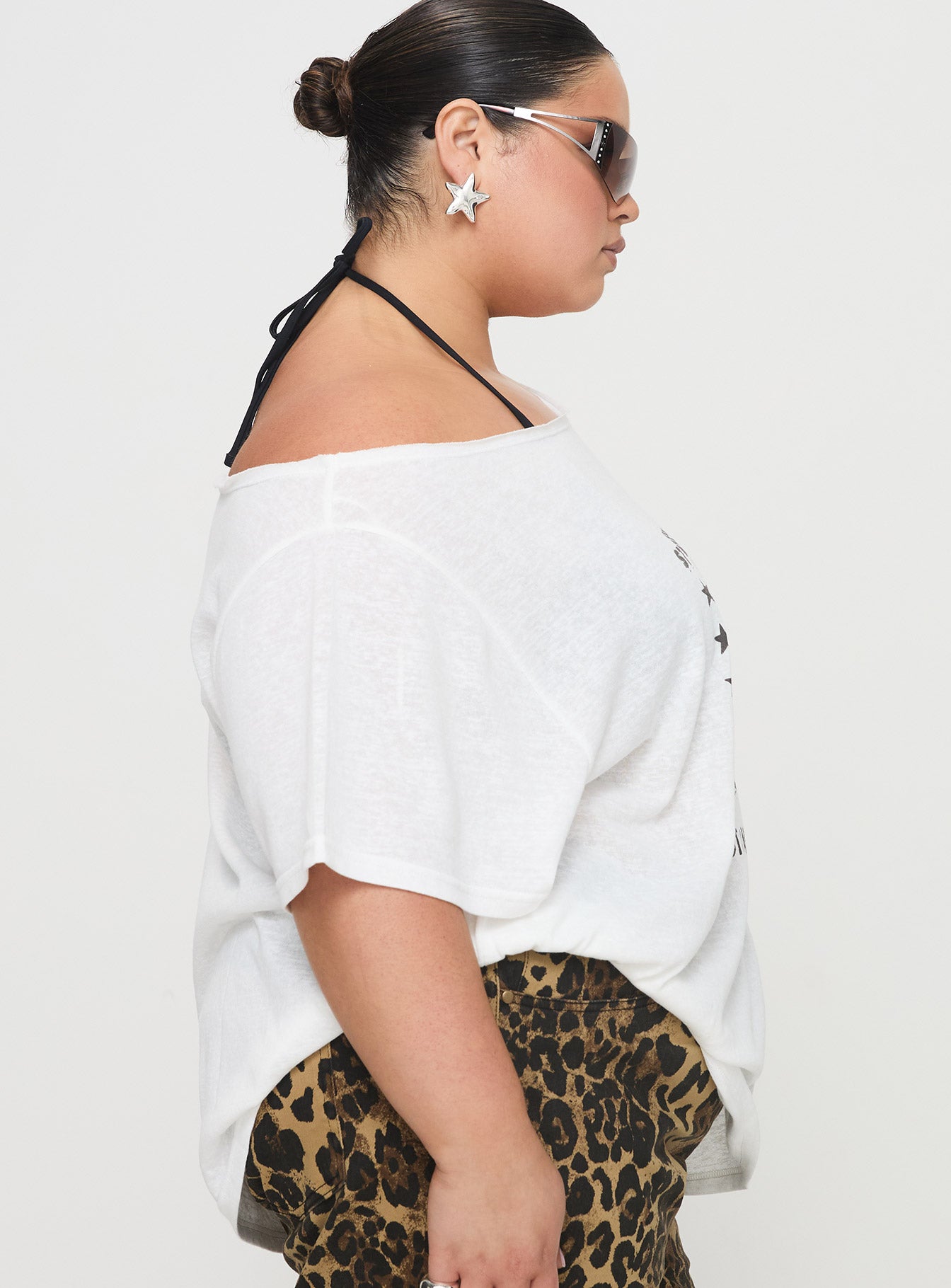 Kippa Off The Shoulder Tee White Curve Cheap Online Store