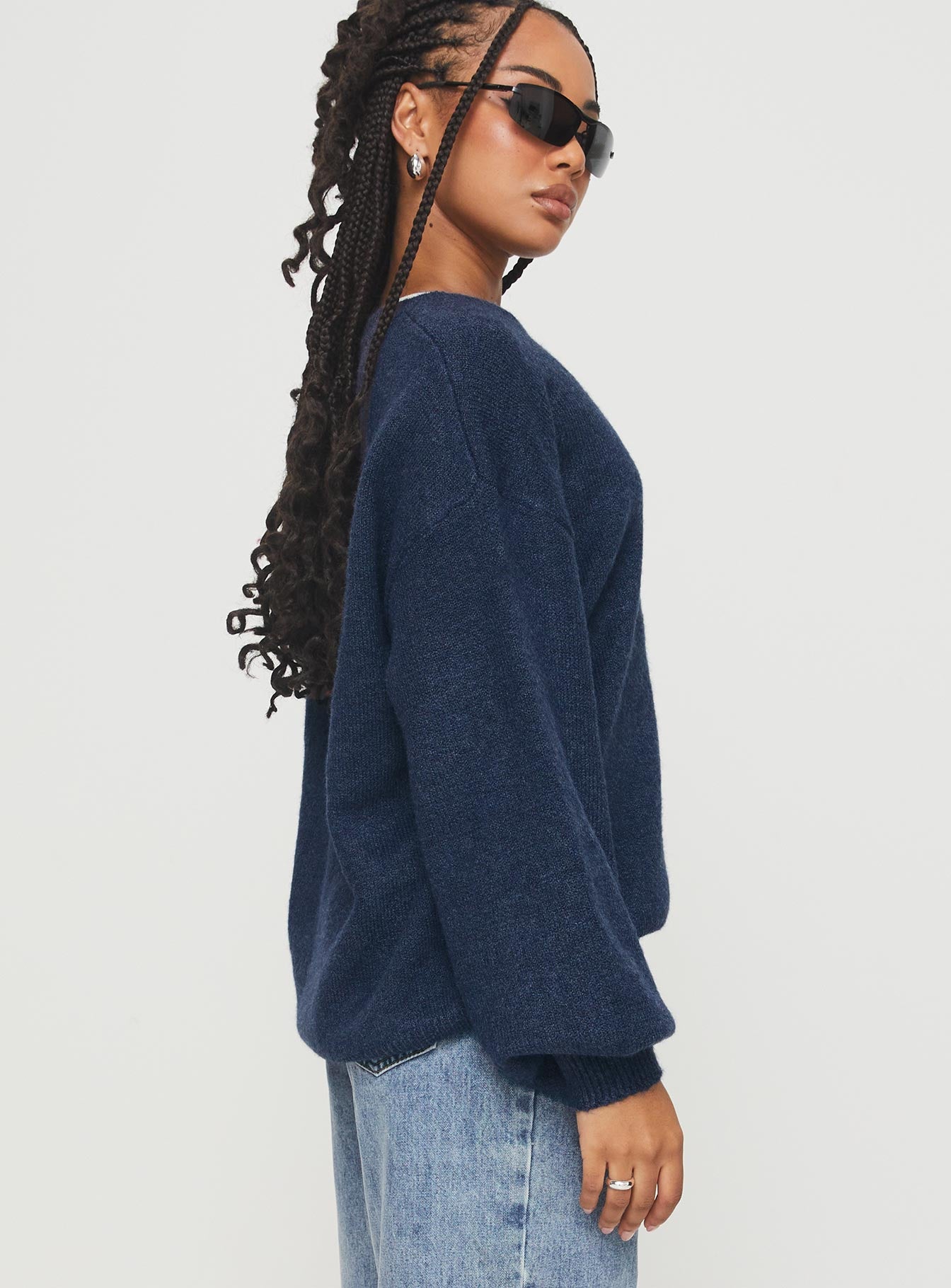 Ryanna Sweater Navy Clearance Visit New