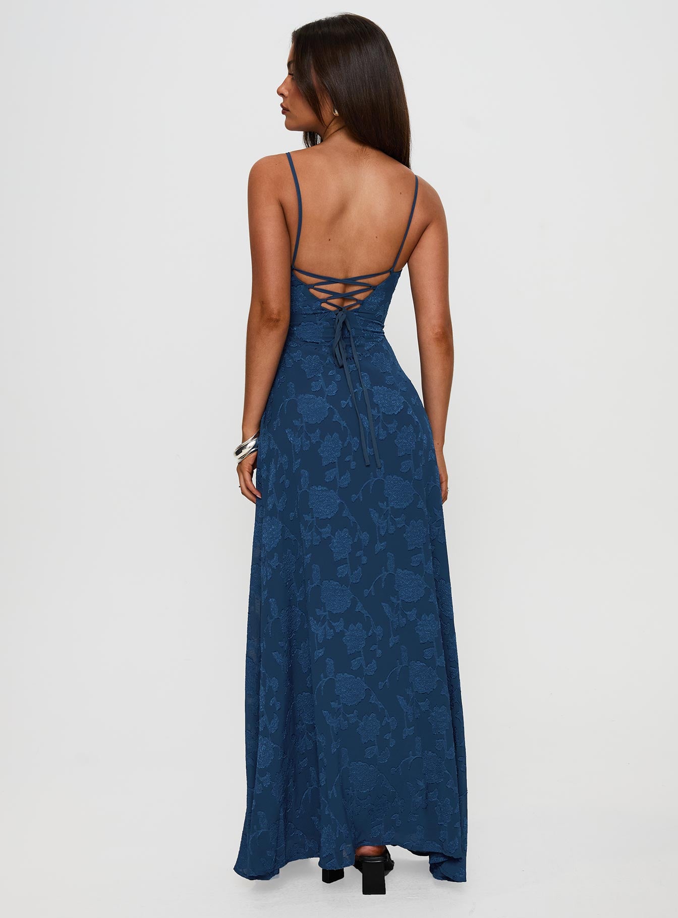 South Of France Maxi Dress Navy Excellent Online