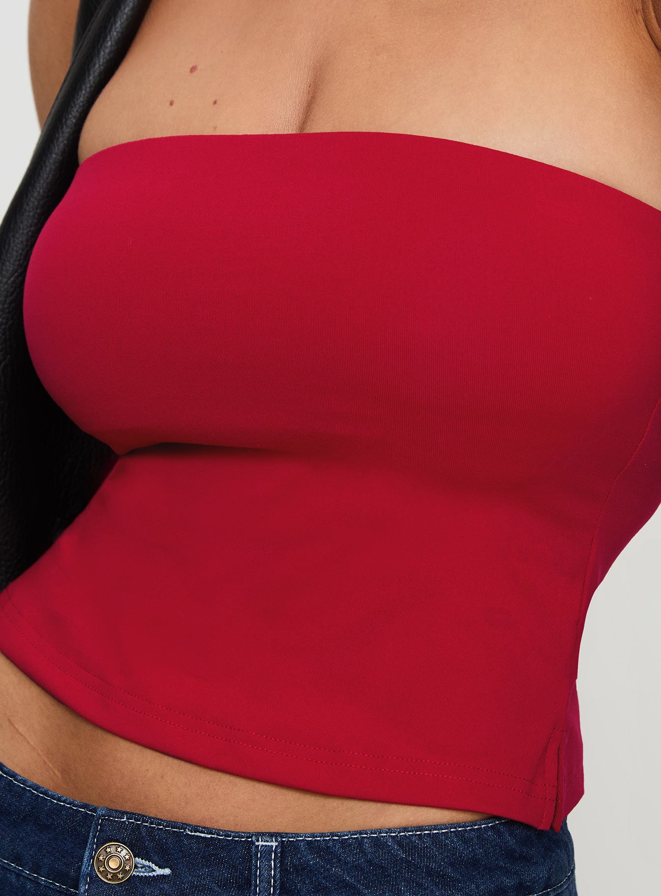 Aurorah Strapless Top Red Clearance Pices