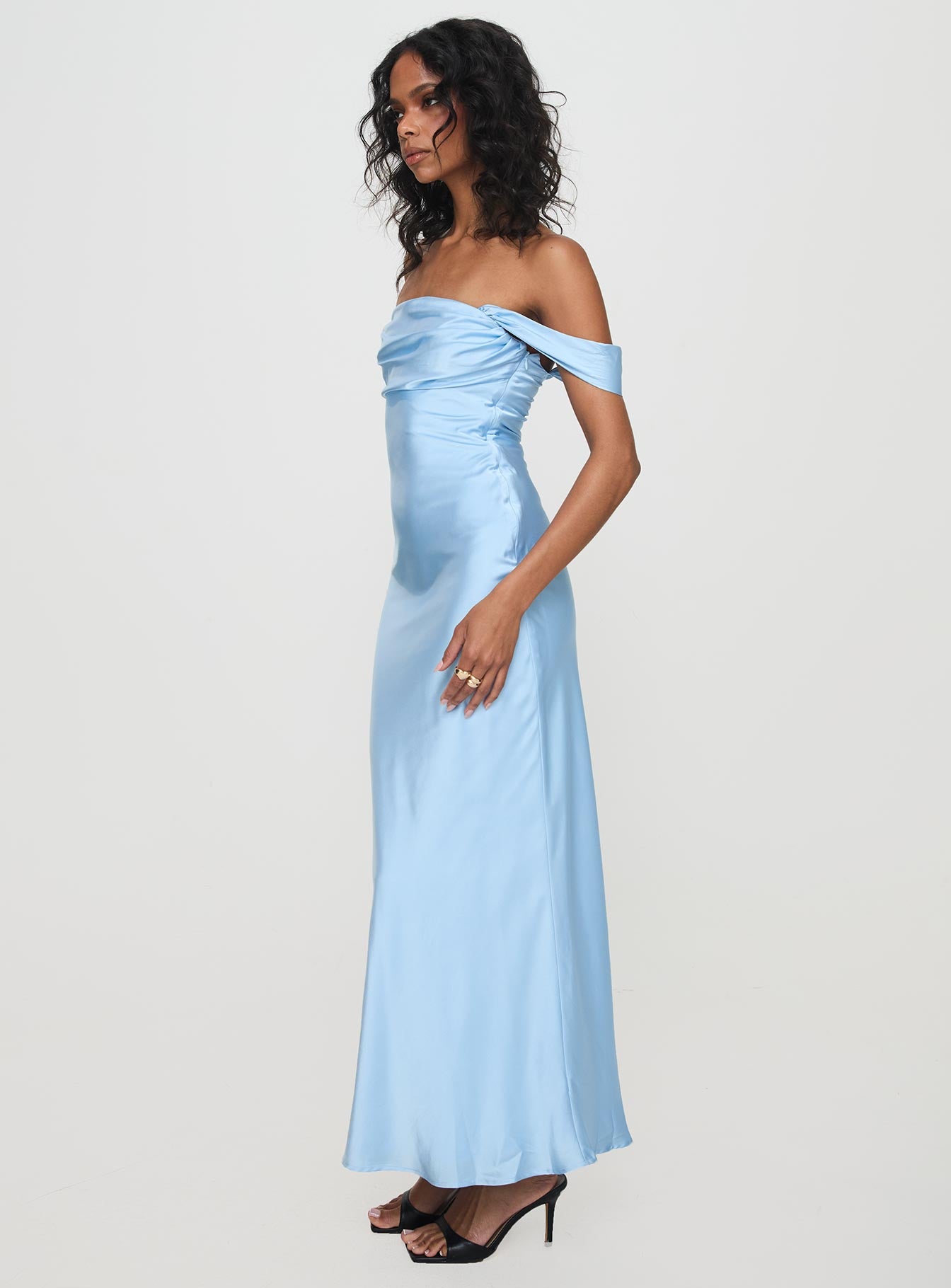 Azura Off The Shoulder Maxi Dress Blue Buy Cheap Very Cheap