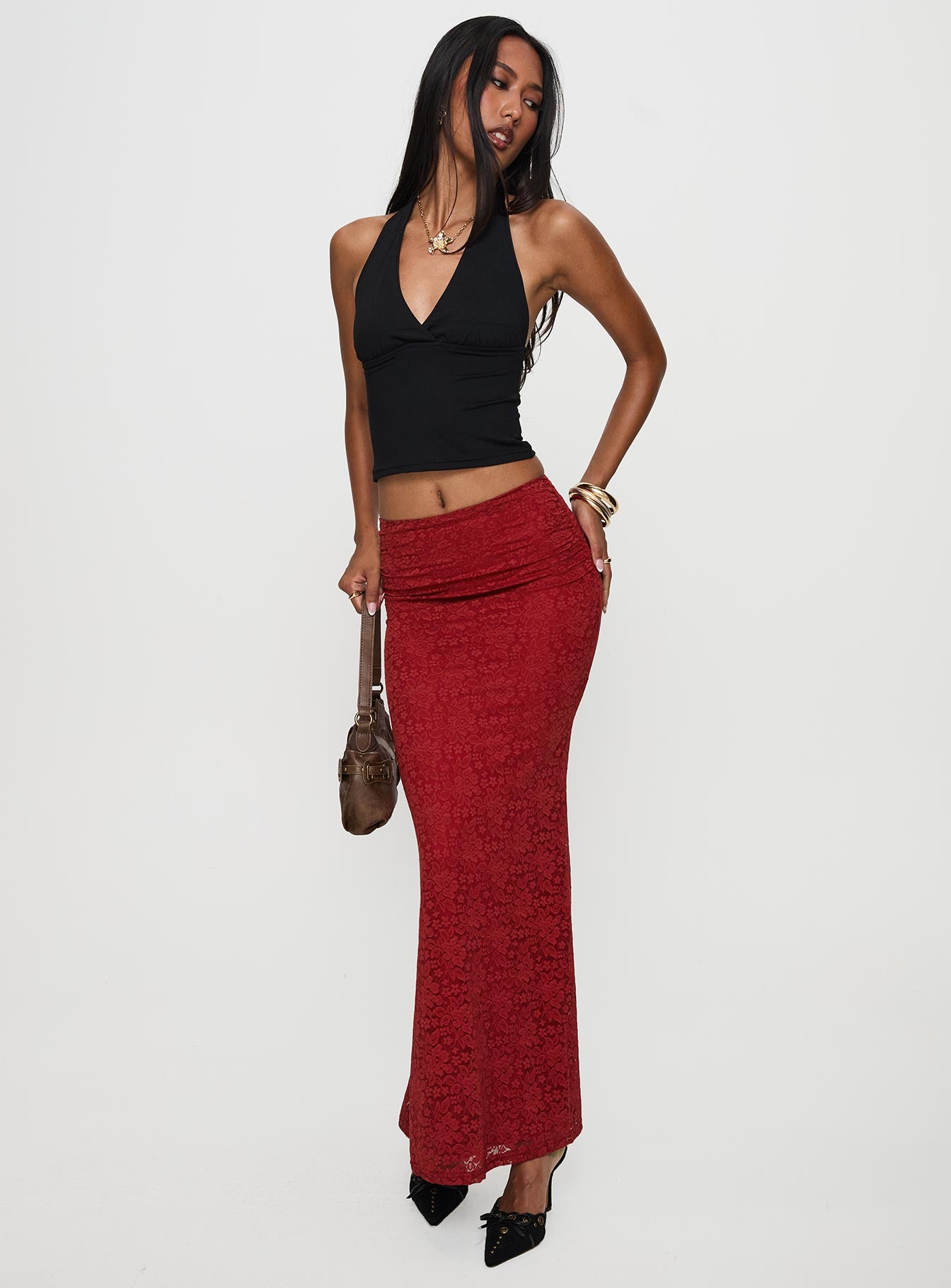 Silene Maxi Skirt Red Sale Official