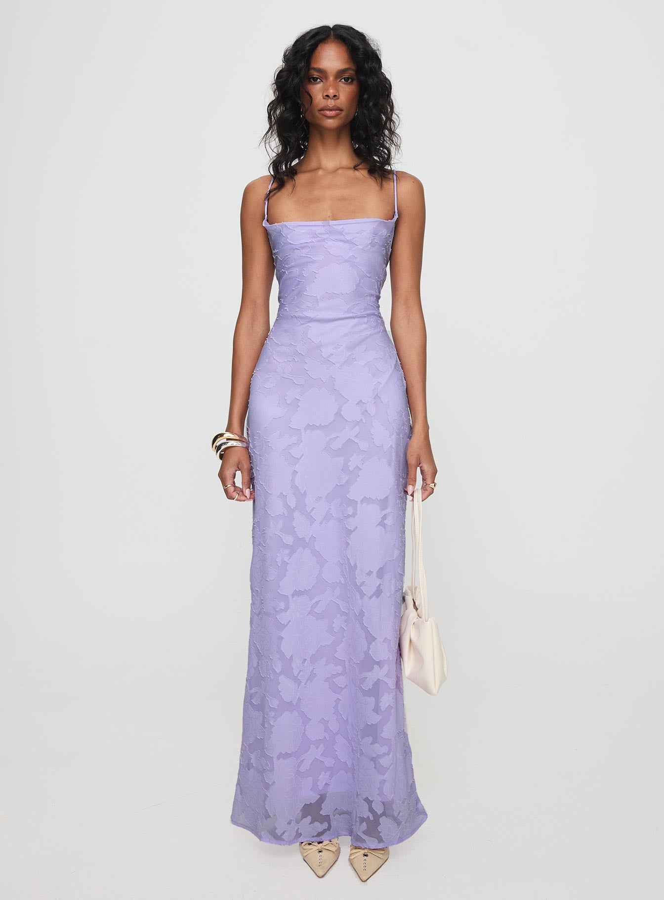 Celena Maxi Dress Lilac Burnout Low Pice Fee Shipping Cheap Online