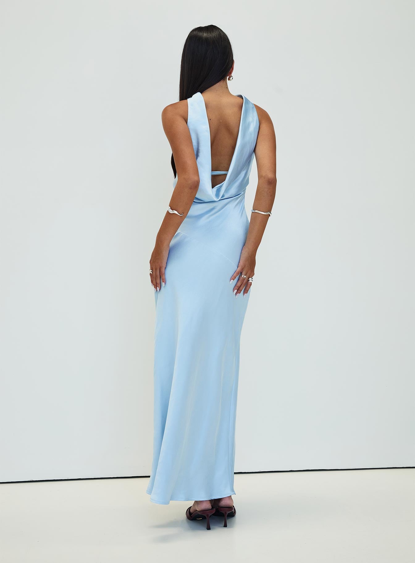 Legacies Strapless Maxi Dress Icy Blue Free Shipping Pices