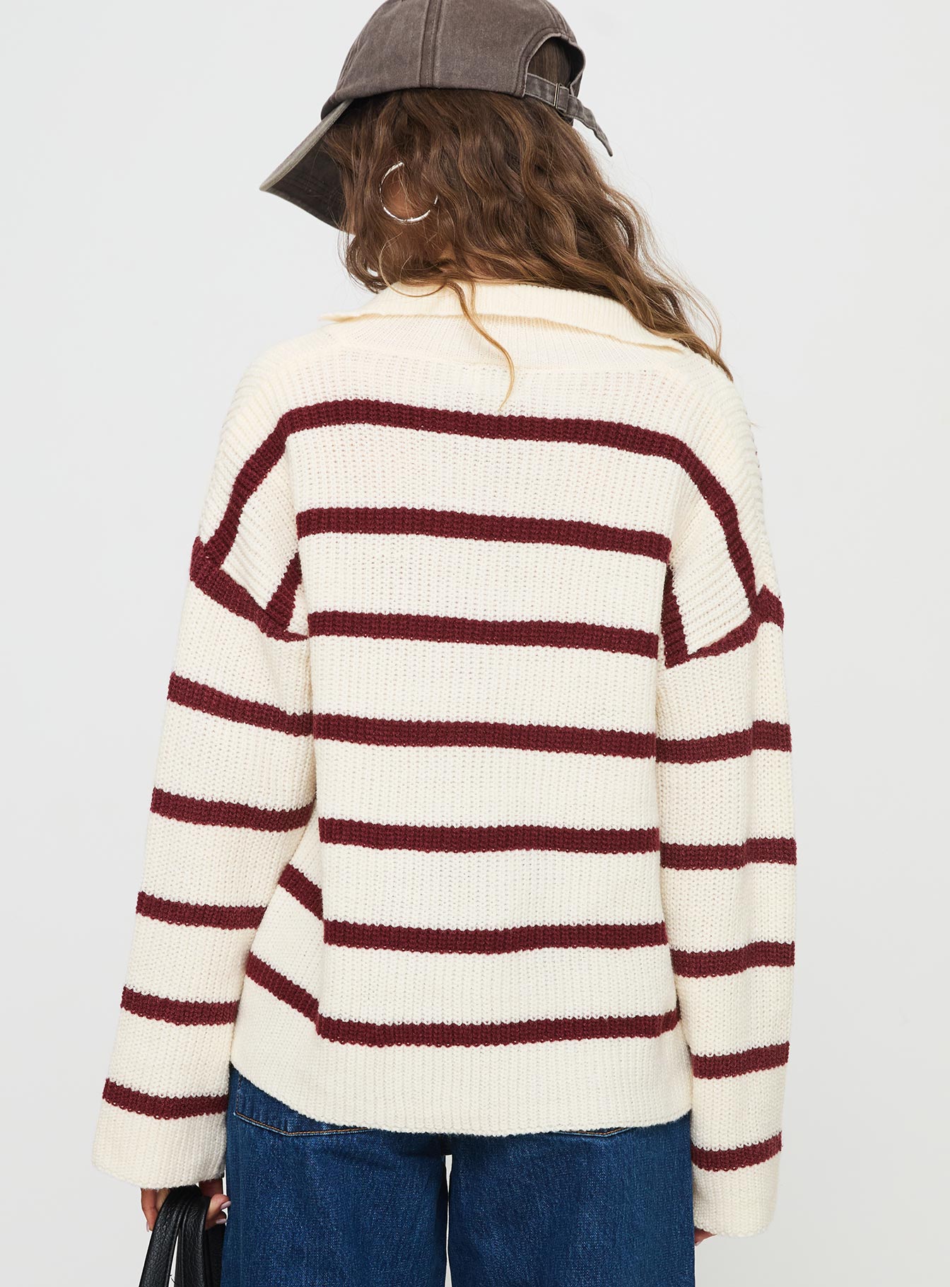 Forte Knit Sweater Red / Cream Sale Fashion