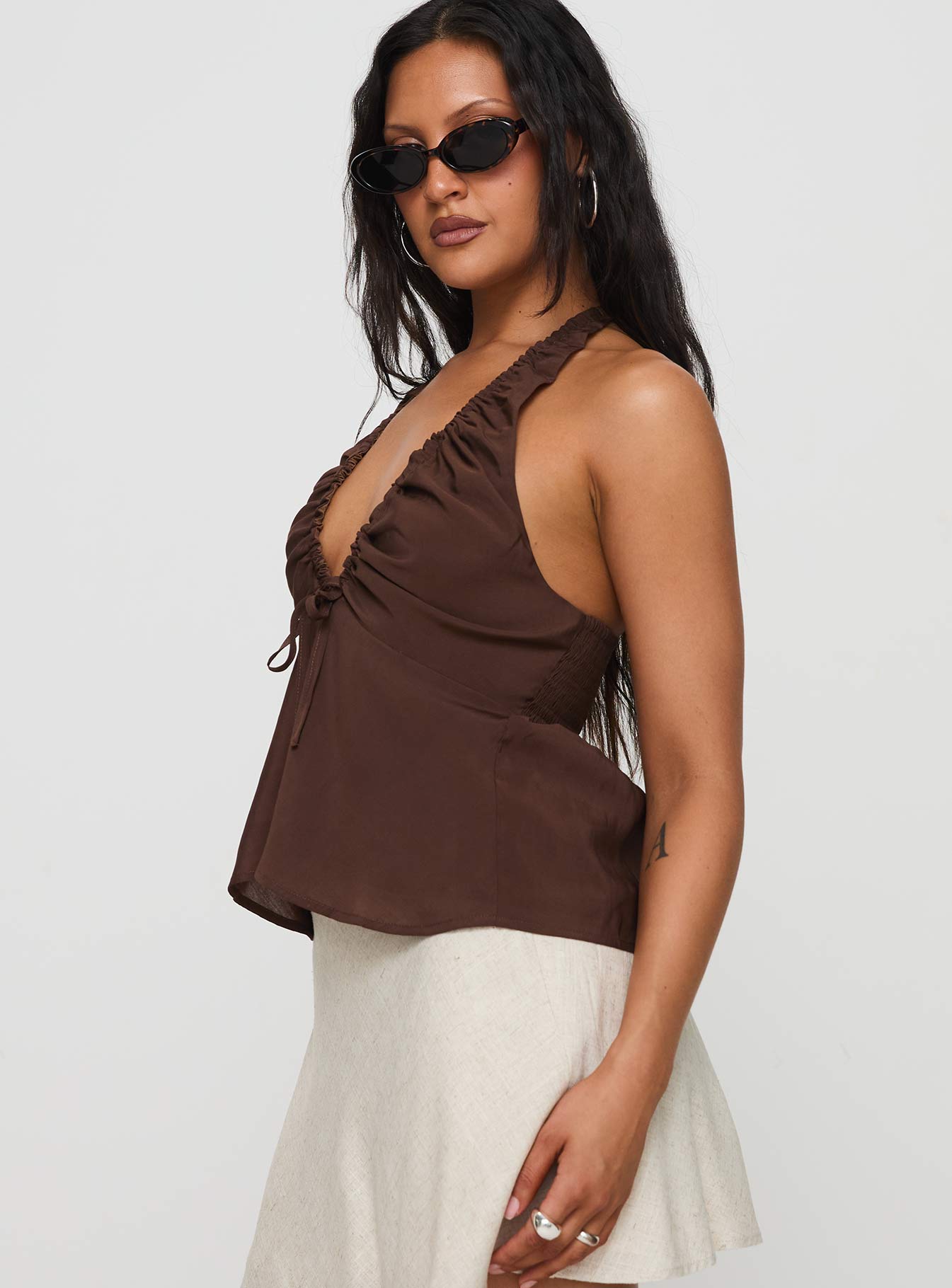 Gadot Halter Top Brown For Nice Online