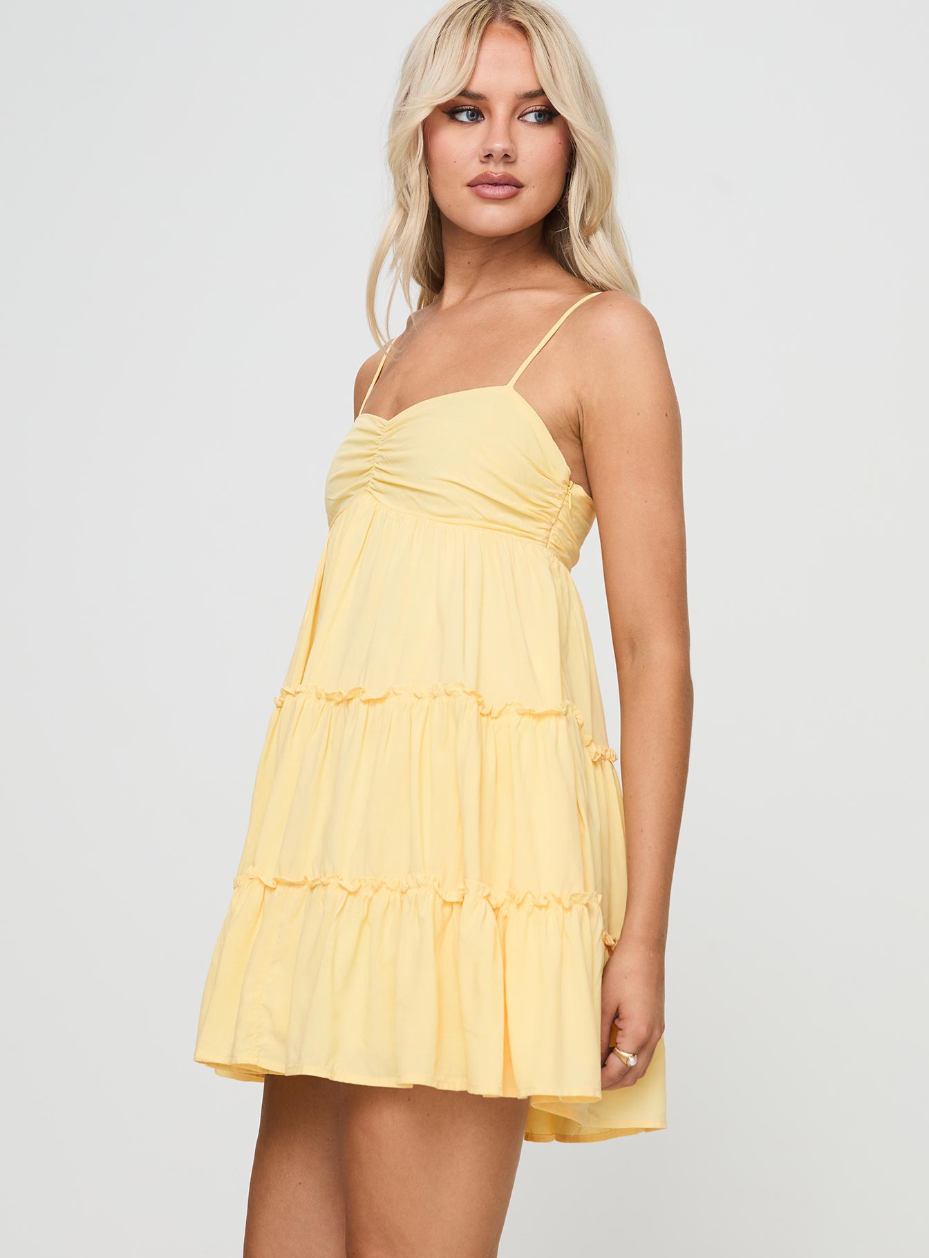 Knotti Mini Dress Yellow Many Kinds Of Cheap Online