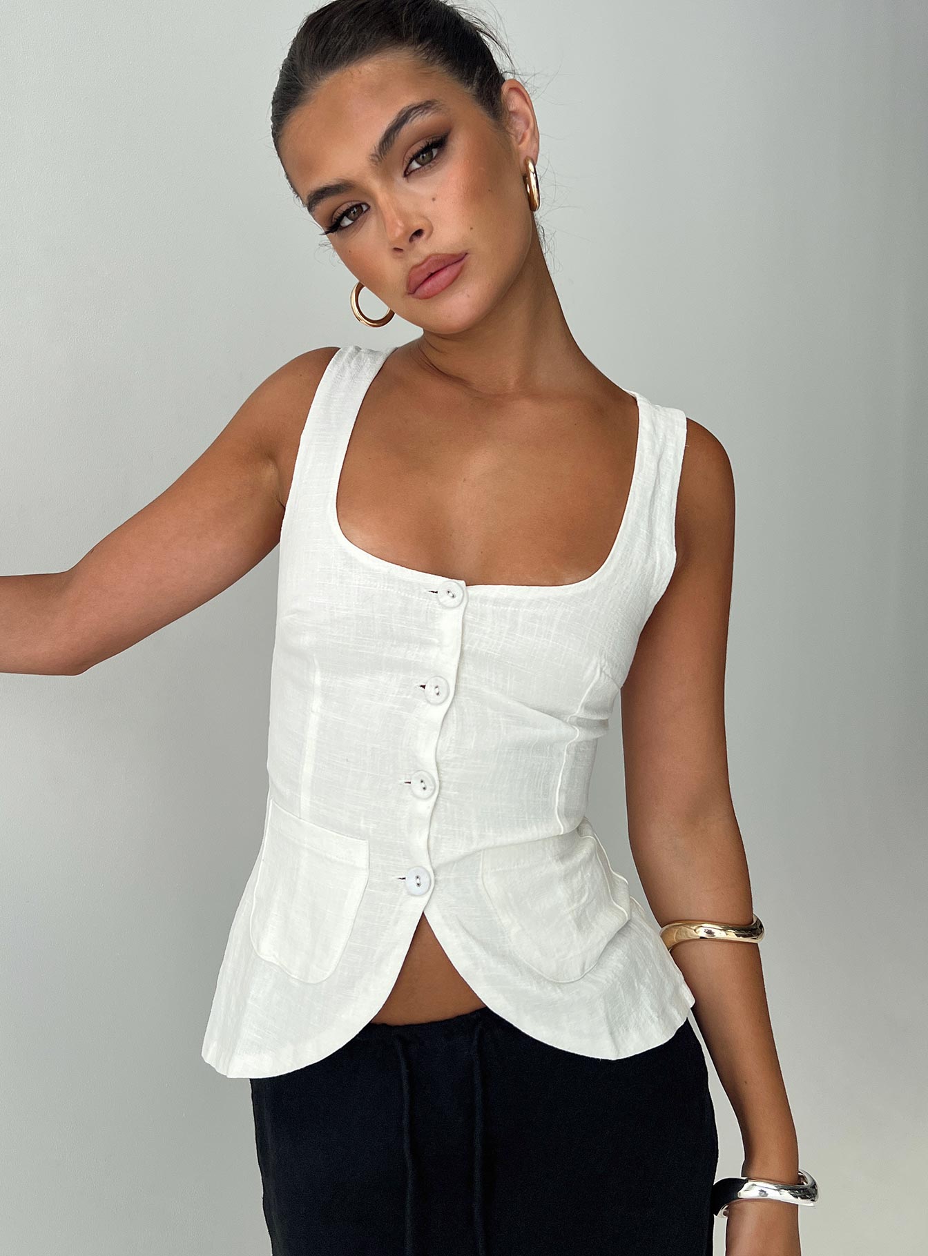 Spirito Vest Top White Cheap Countdown Package