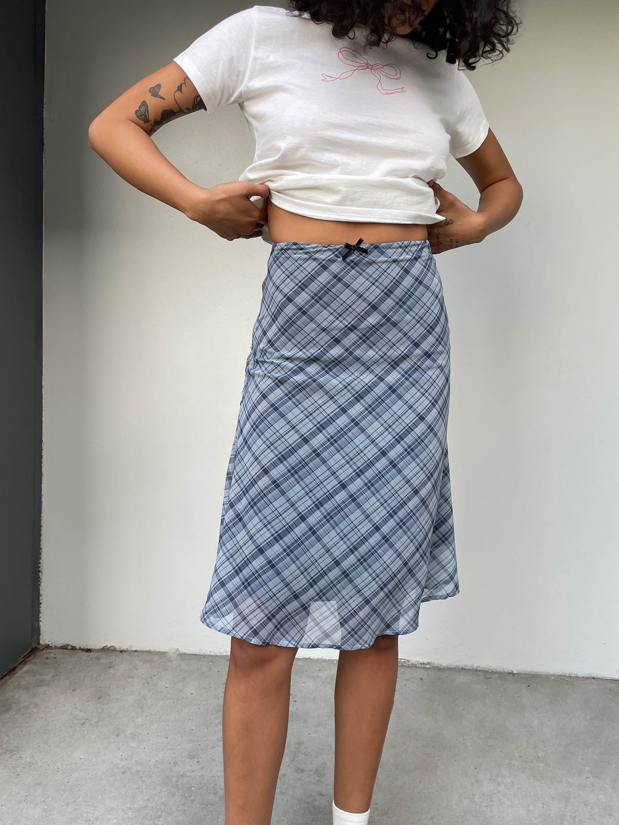 PLAID MIDI SKIRT Manchester Great Sale Online