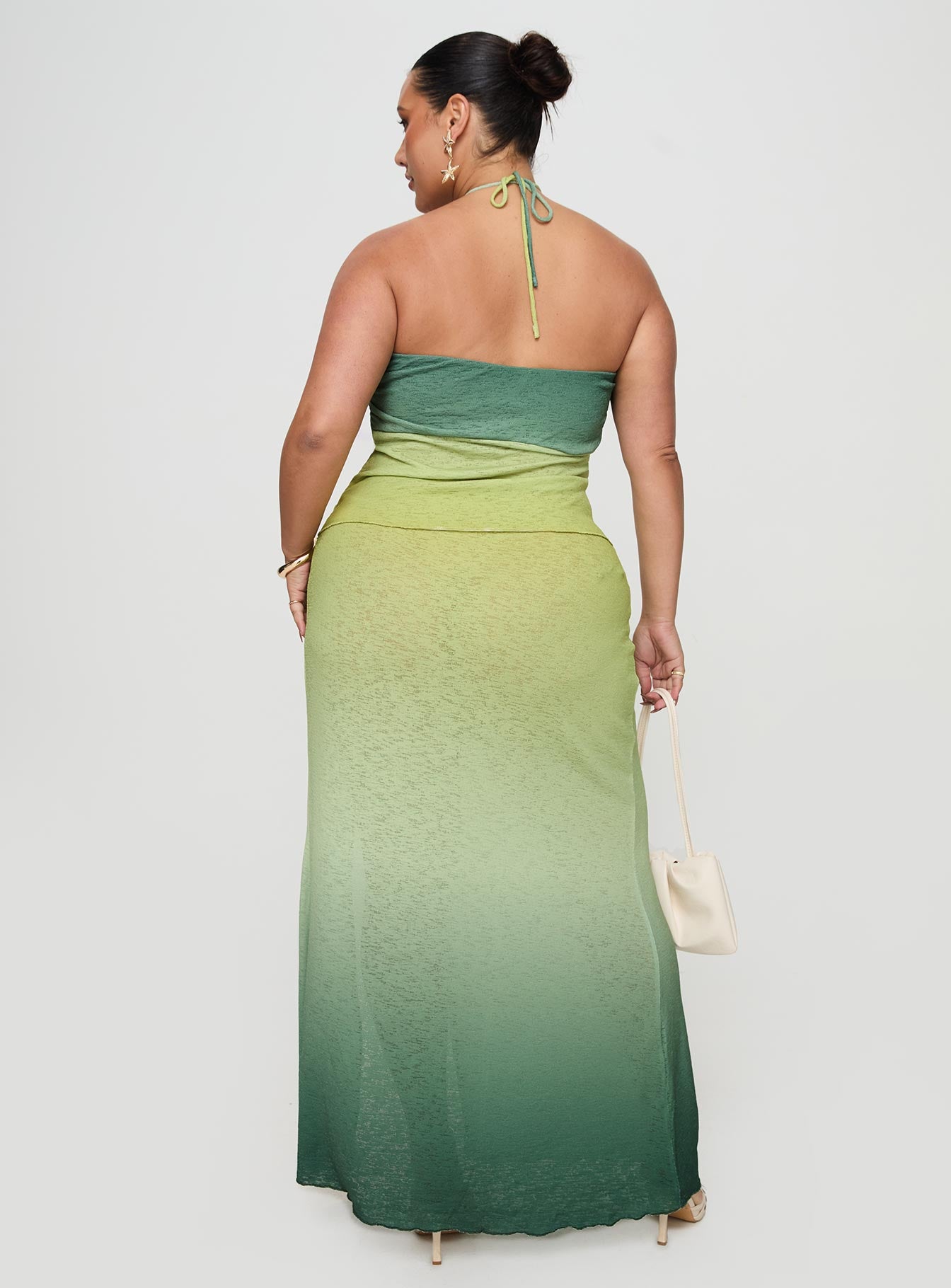 Star Girl Maxi Skirt Green Ombre Curve Discount Wide Range Of