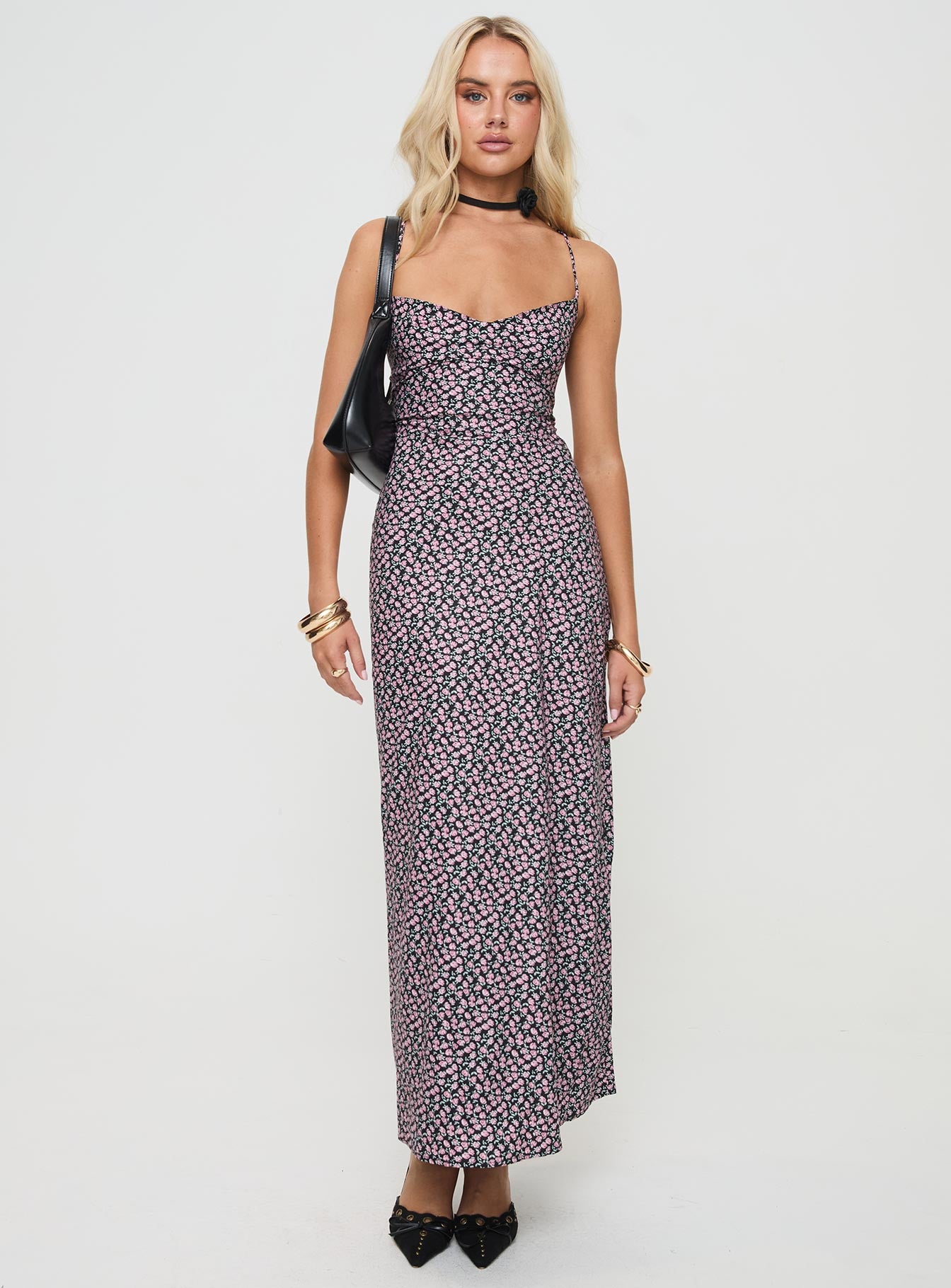 Laurent Maxi Dress Black Floral Cheap Pice Outlet