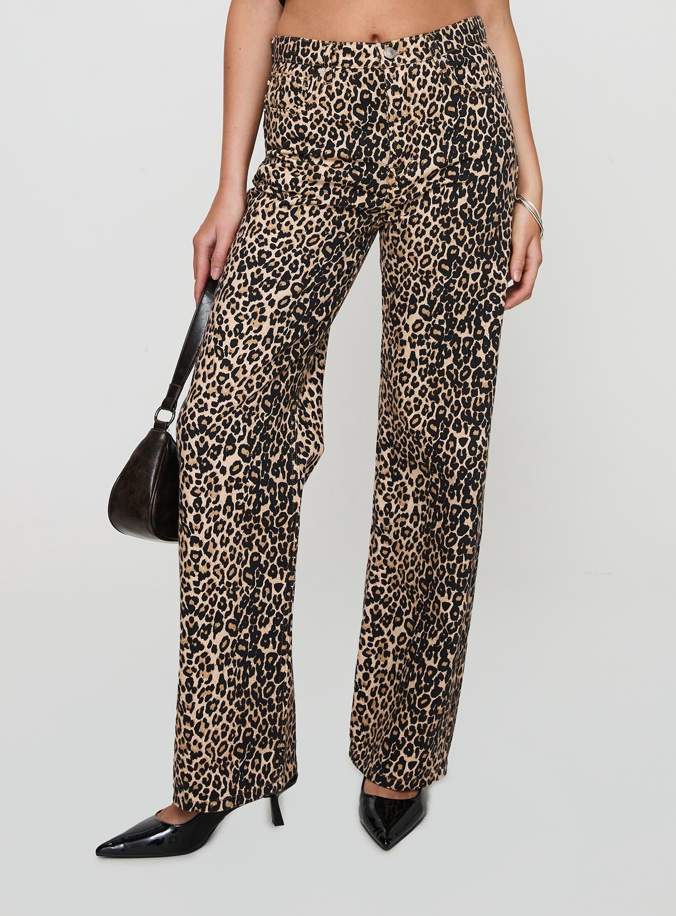 Pezzi Straight Leg Jeans Leopard Free Shipping Wiki