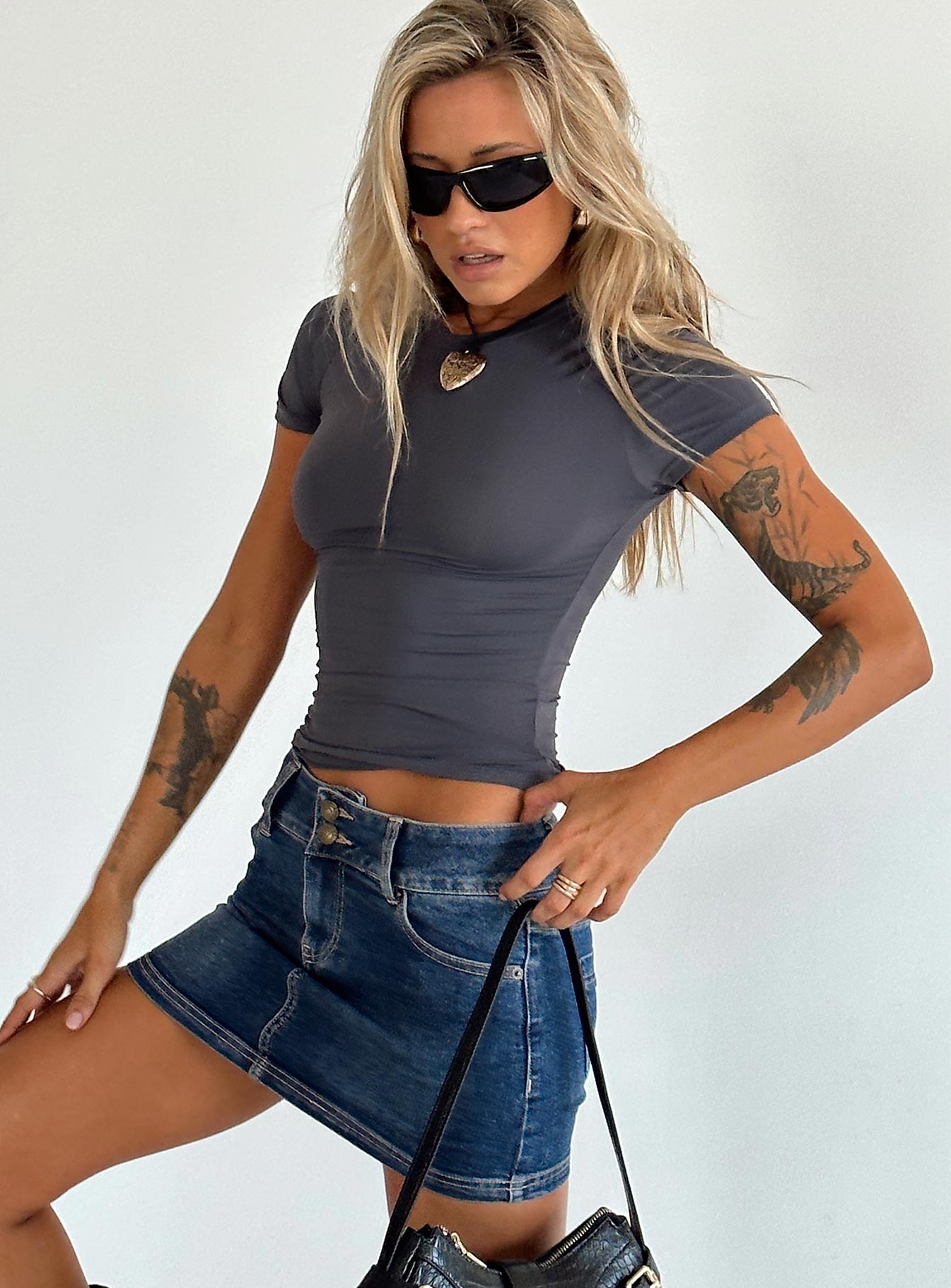 Faya Low Rise Mini Denim Skirt Vintage Dark Wash Tall Discount Outlet Locations