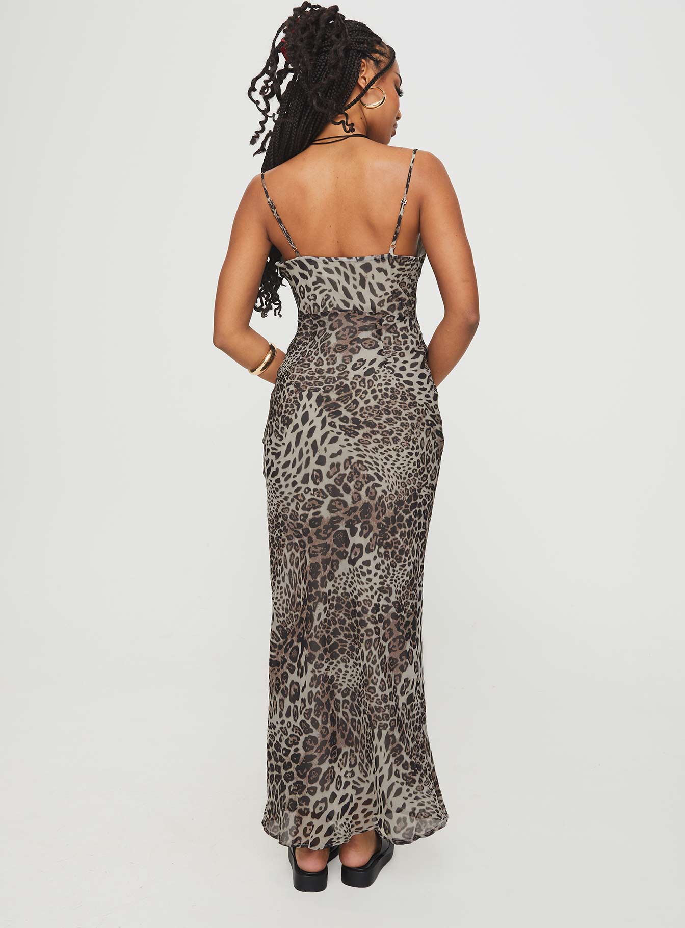 Declynn Bias Cut Maxi Dress Leopard Pre Order Online