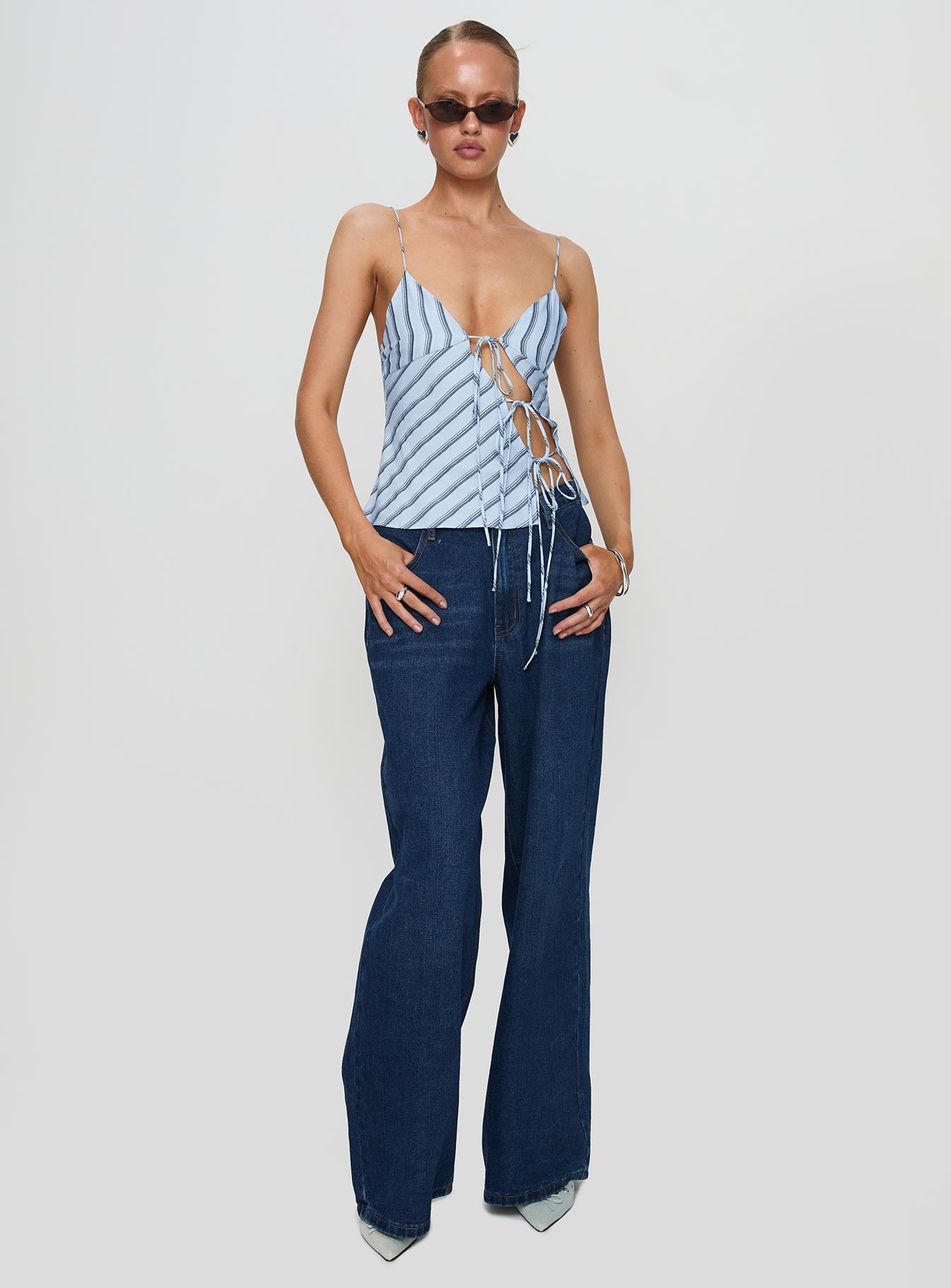 Mariah Top Blue Stripe Buy Cheap Low Shipping