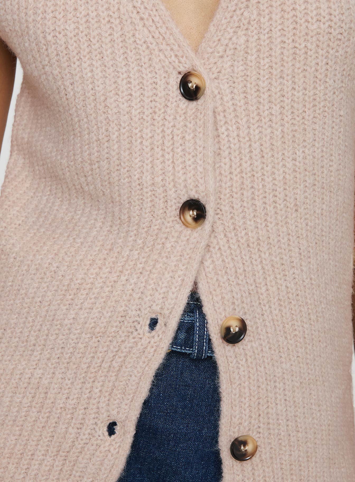 Nowah Knit Vest Beige Clearance Pictures