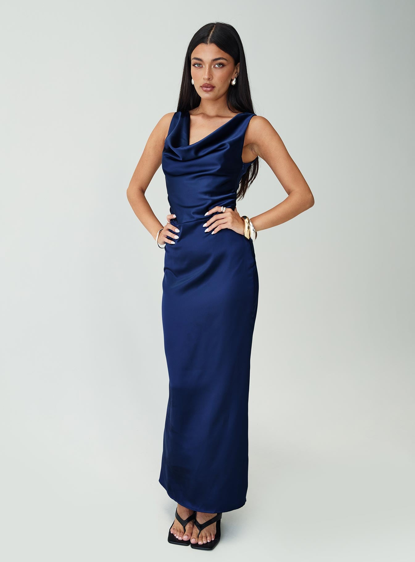 Soprano Plunge Maxi Dress Navy Pictures Cheap Online