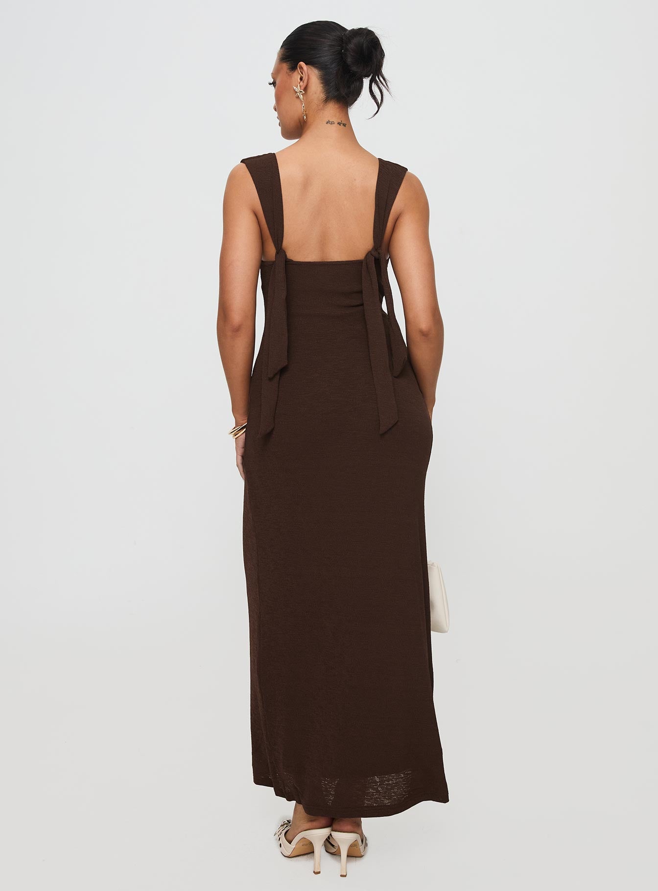 Steward Maxi Dress Chocolate Outlet Pices