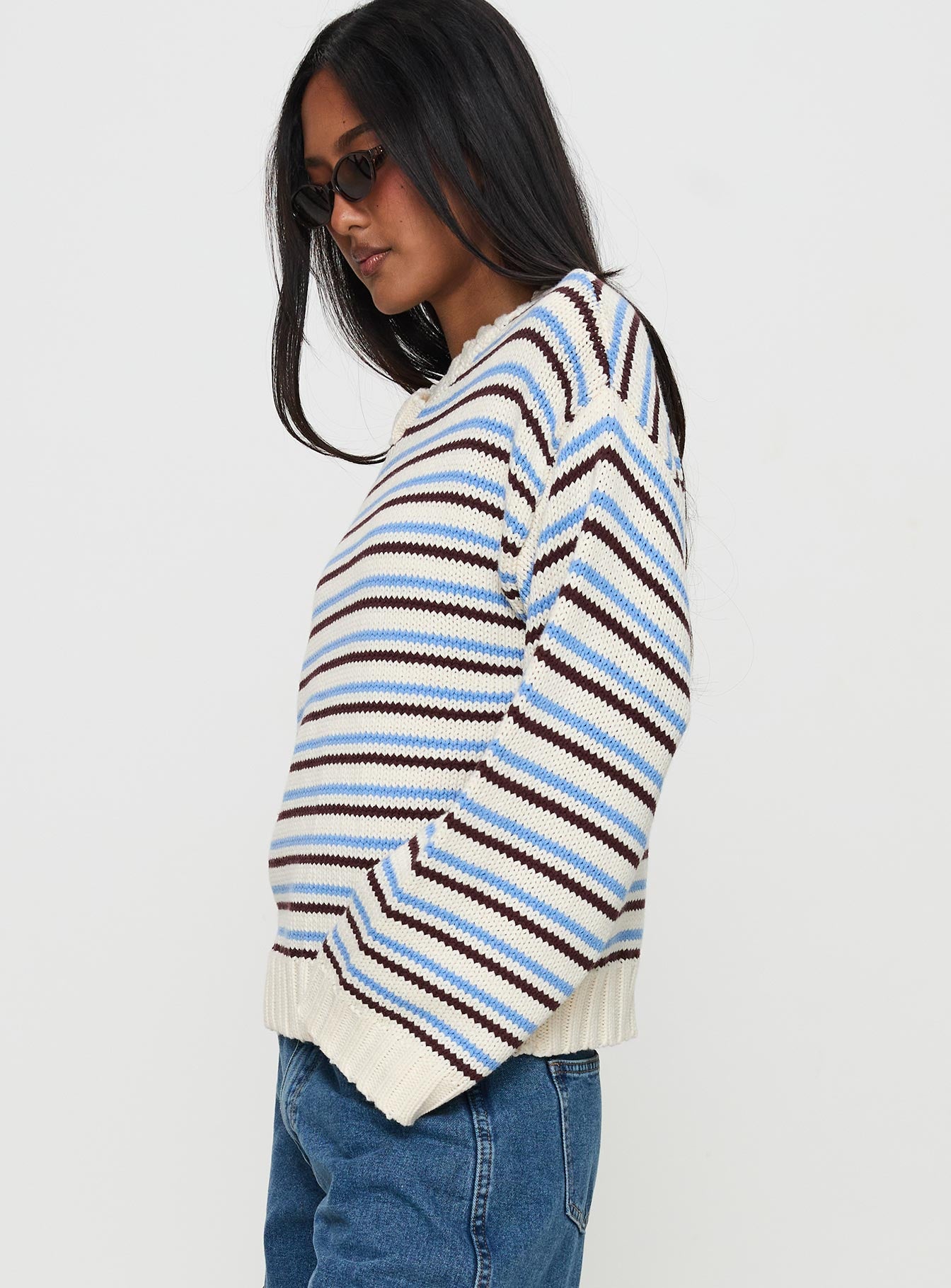 Karolyn Sweater Blue Stripe New Arrival Cheap Online