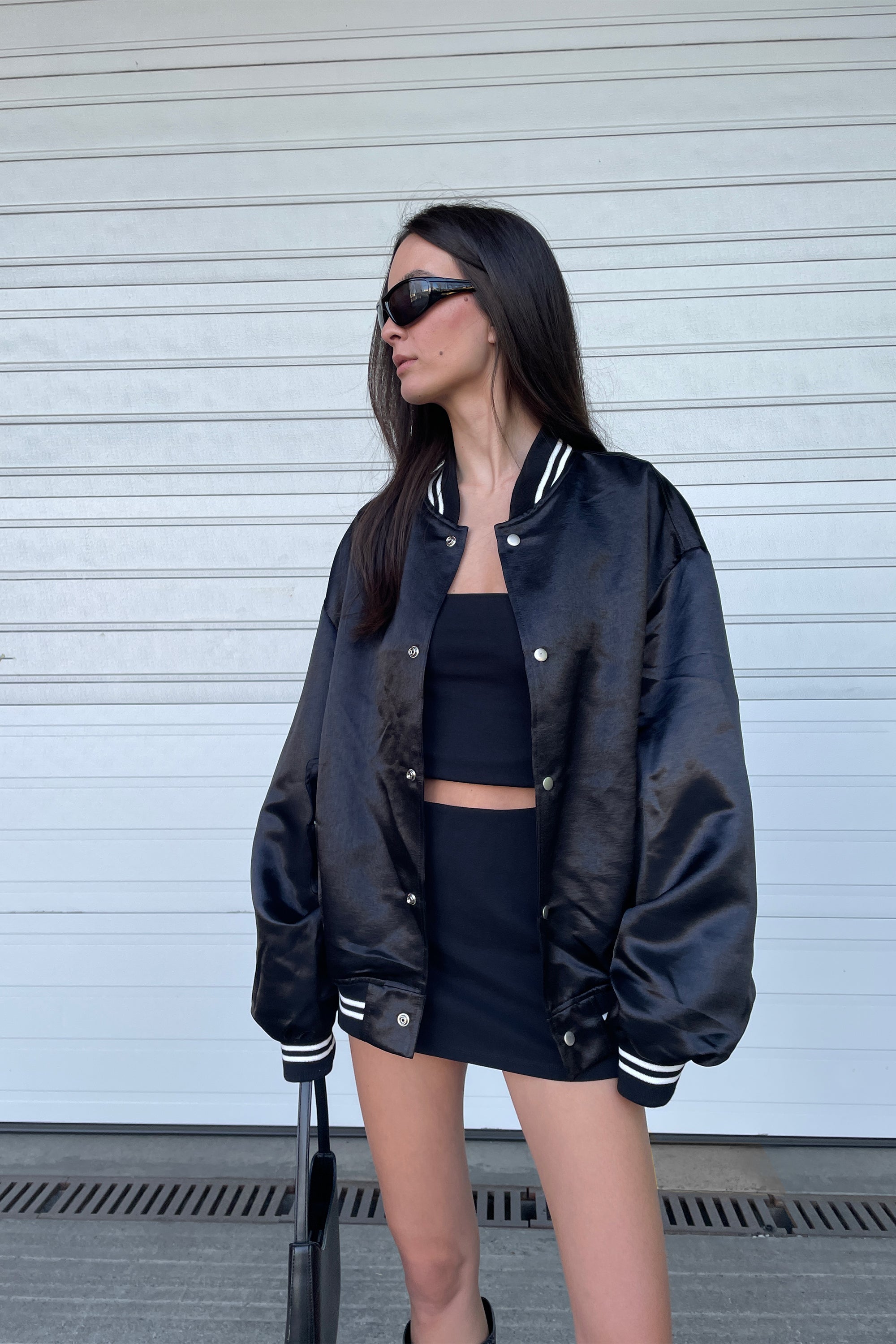 SATIN BOMBER JACKET Free Shipping Official