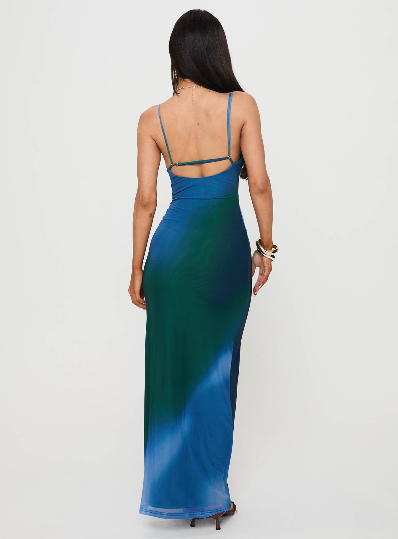 Amoret Maxi Dress Blue / Green Free Shipping Outlet Store