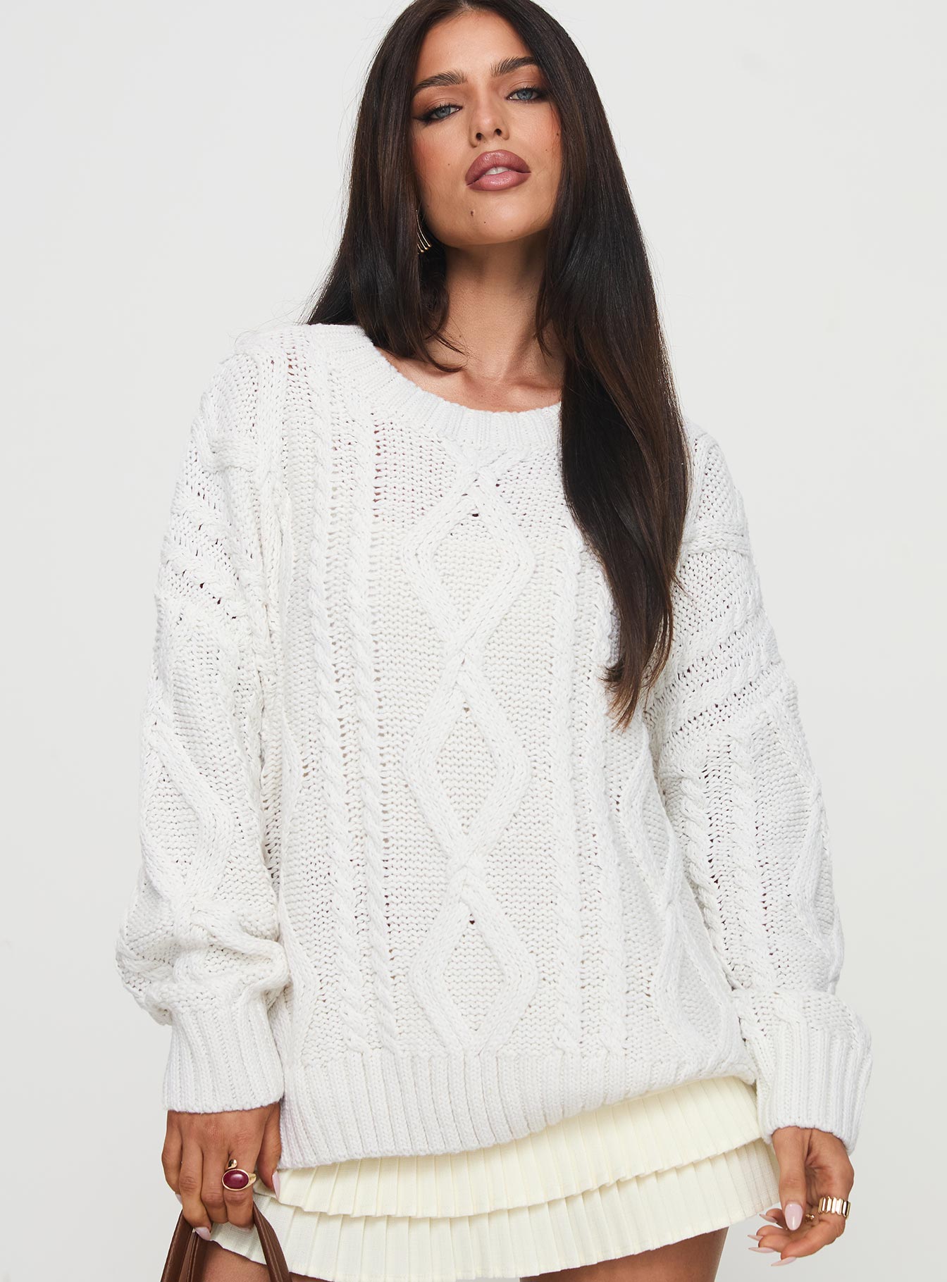 Anaya Oversized Sweater White Sale Real