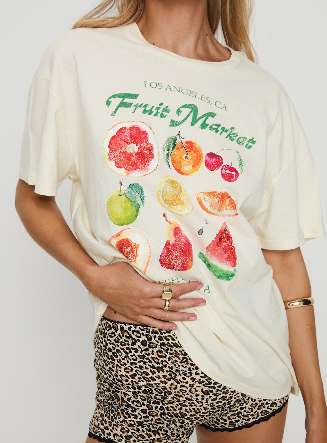 Fruit Market Oversized Tee White Clearance Cheap Online