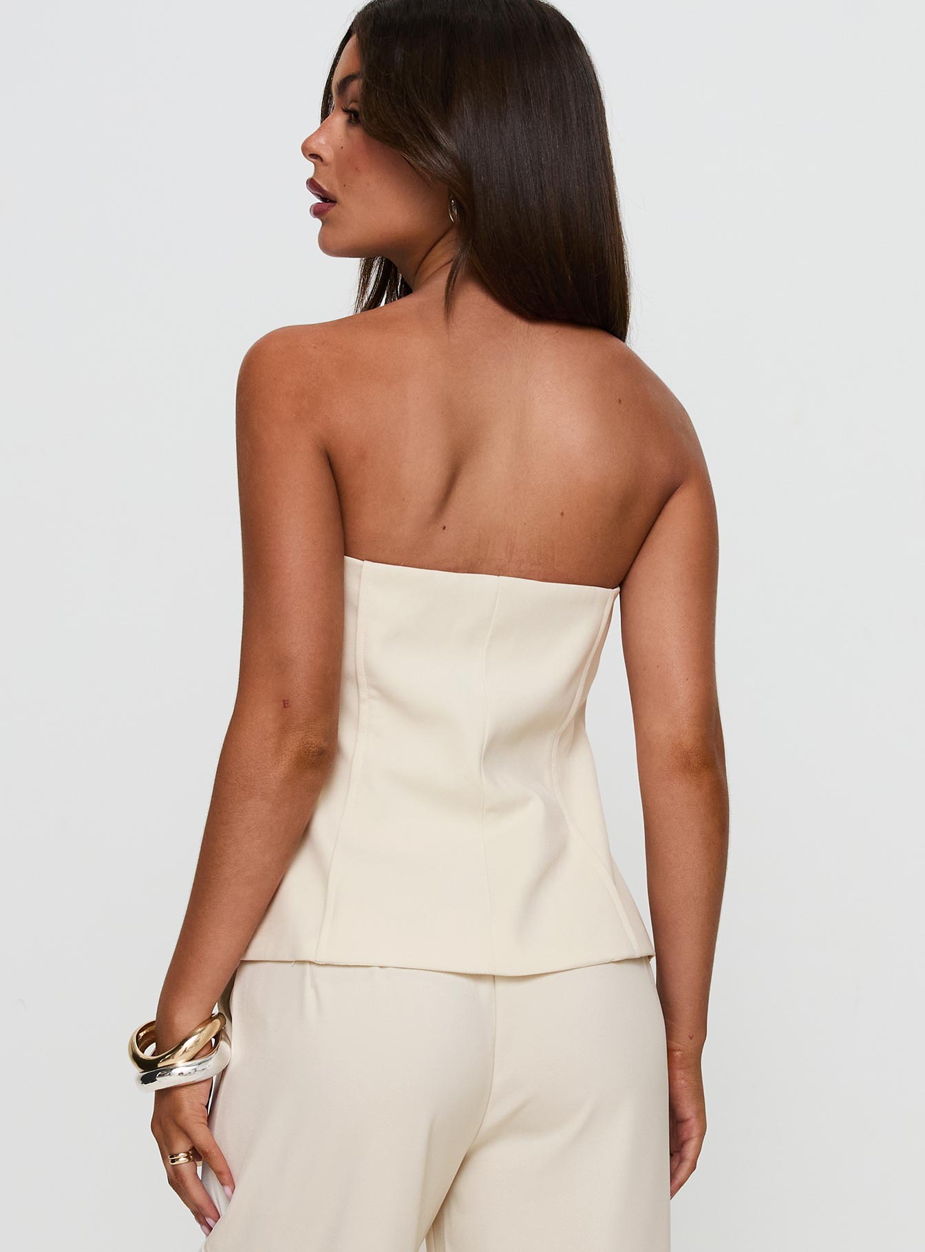 Lavish Living Strapless Top Cream Sale Wiki