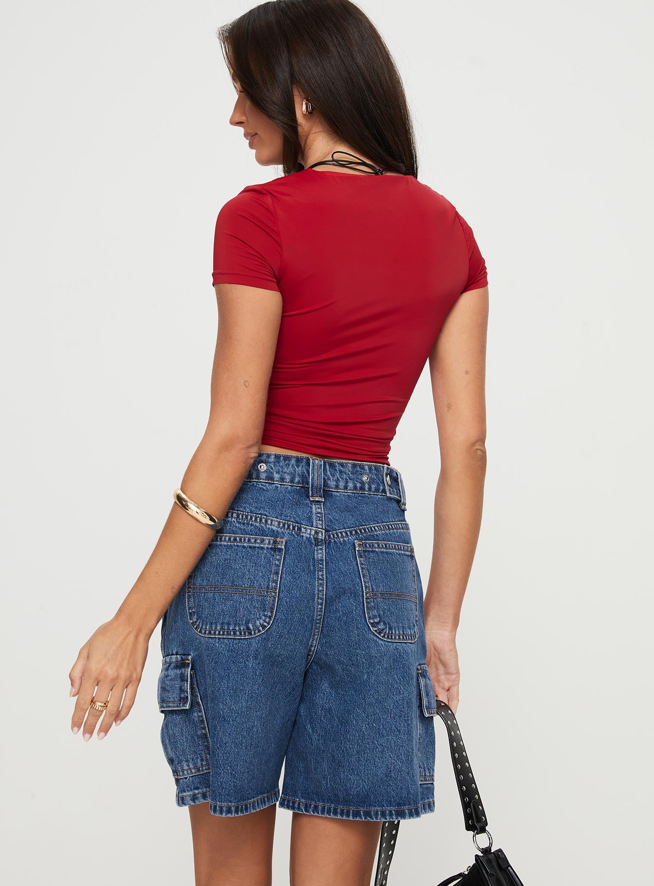 Mika Carpenter Denim Shorts Mid Wash Lower Impact Websites Online