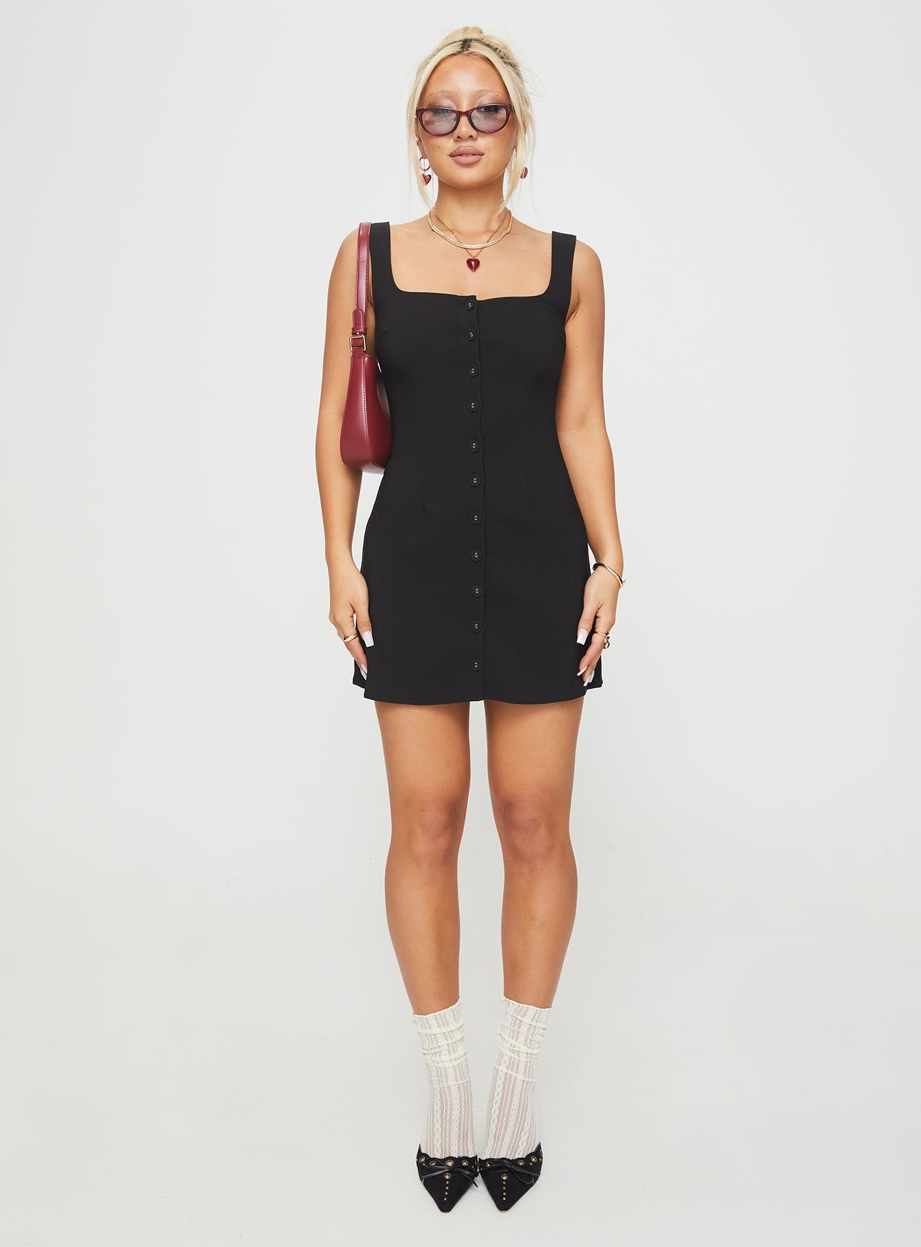 Zamie Mini Dress Black Discount For Cheap