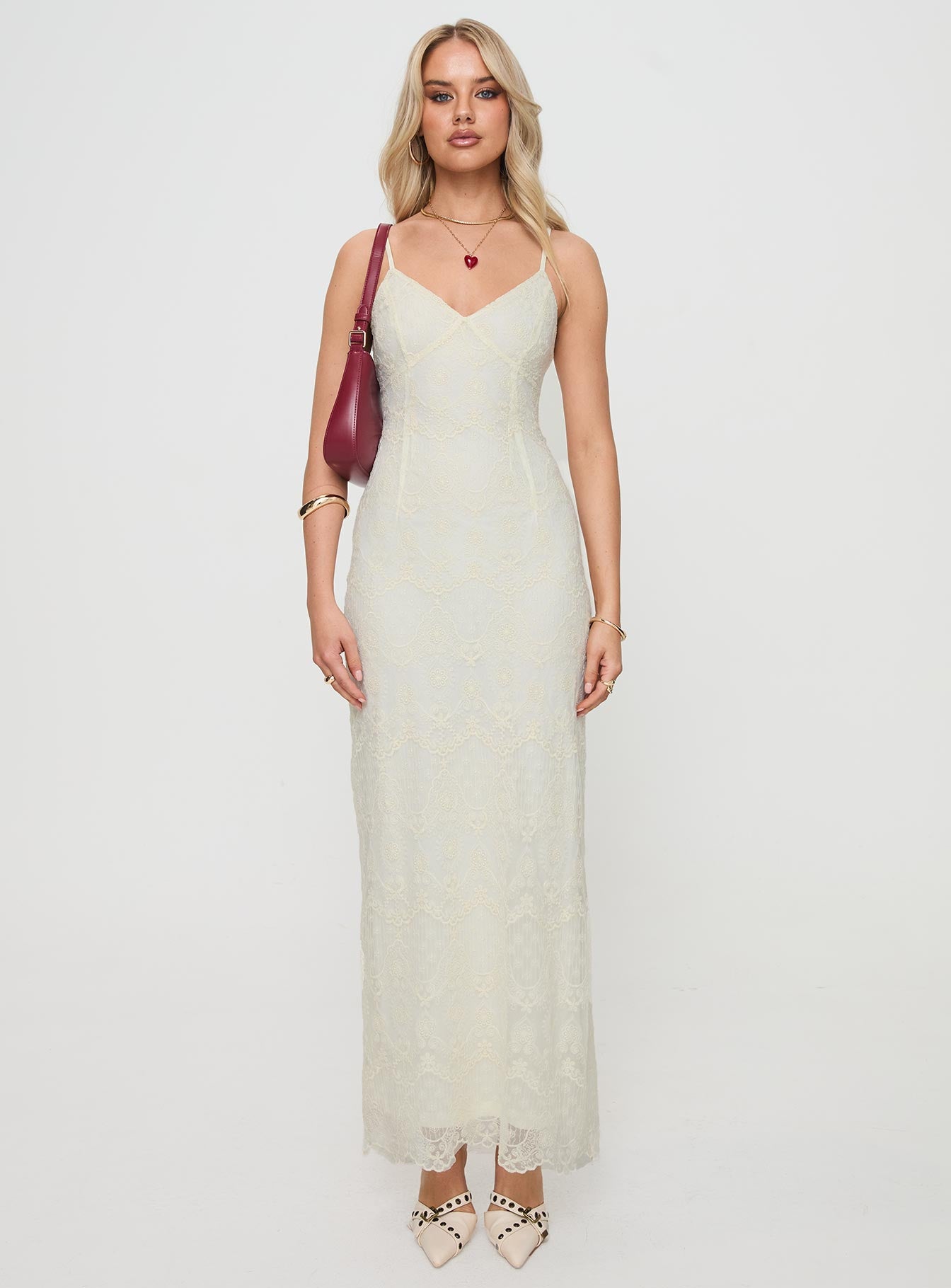 Euphemia Maxi Dress Cream Free Shipping Get Authentic