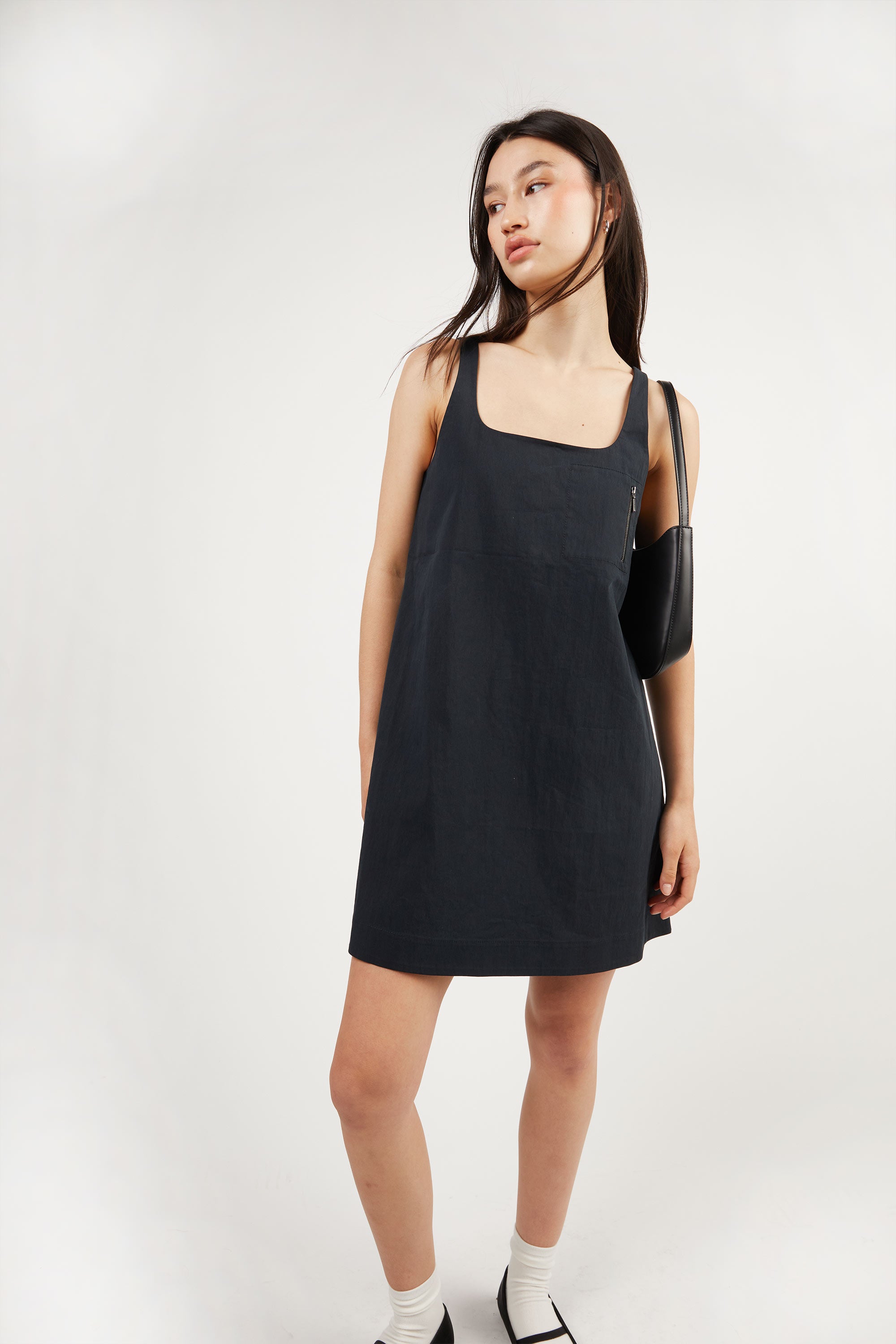 COTTON NYLON BLEND MINI DRESS Amazon Footaction