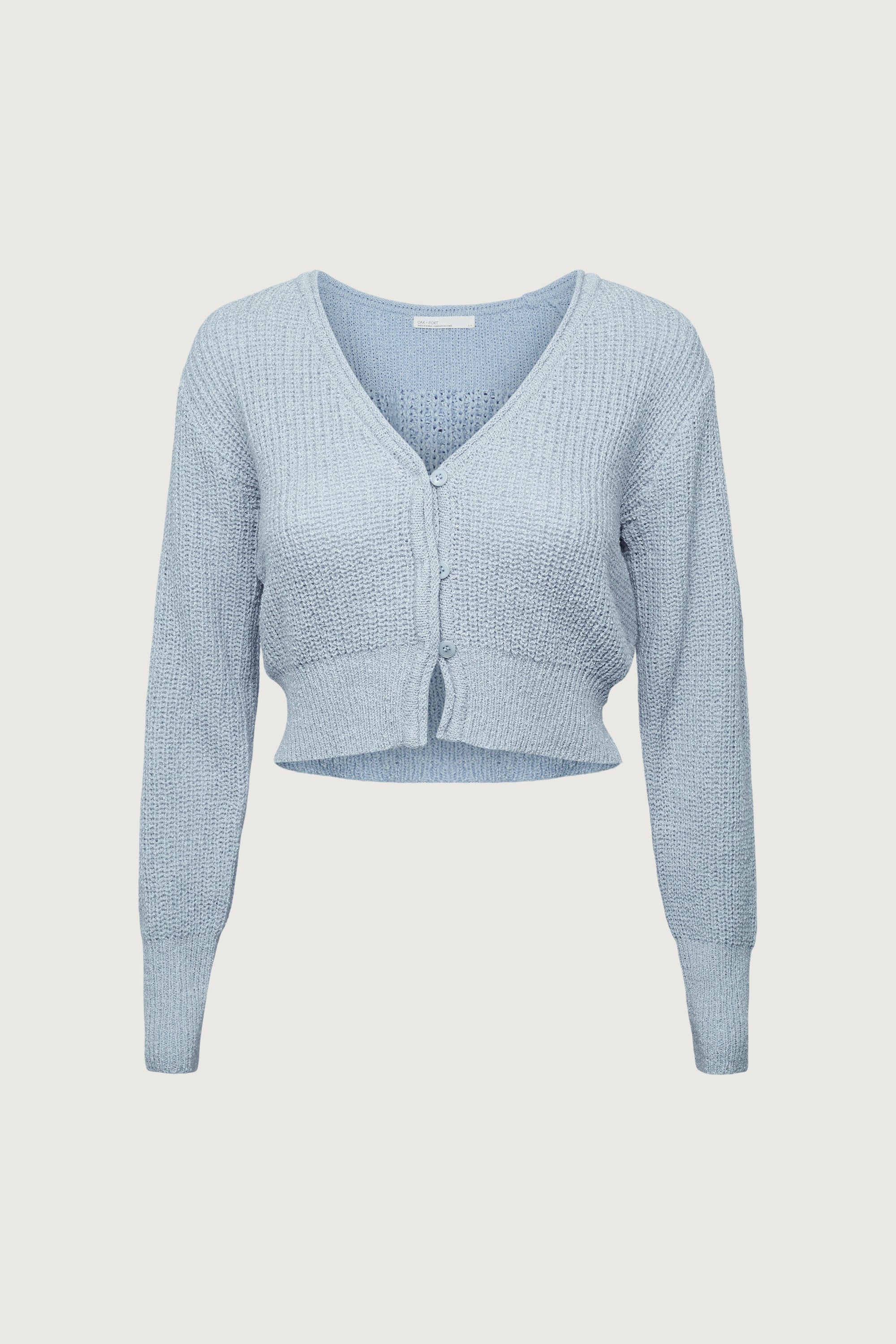 RIBBED BUTTON-FRONT CROPPED CARDIGAN Limited Edition