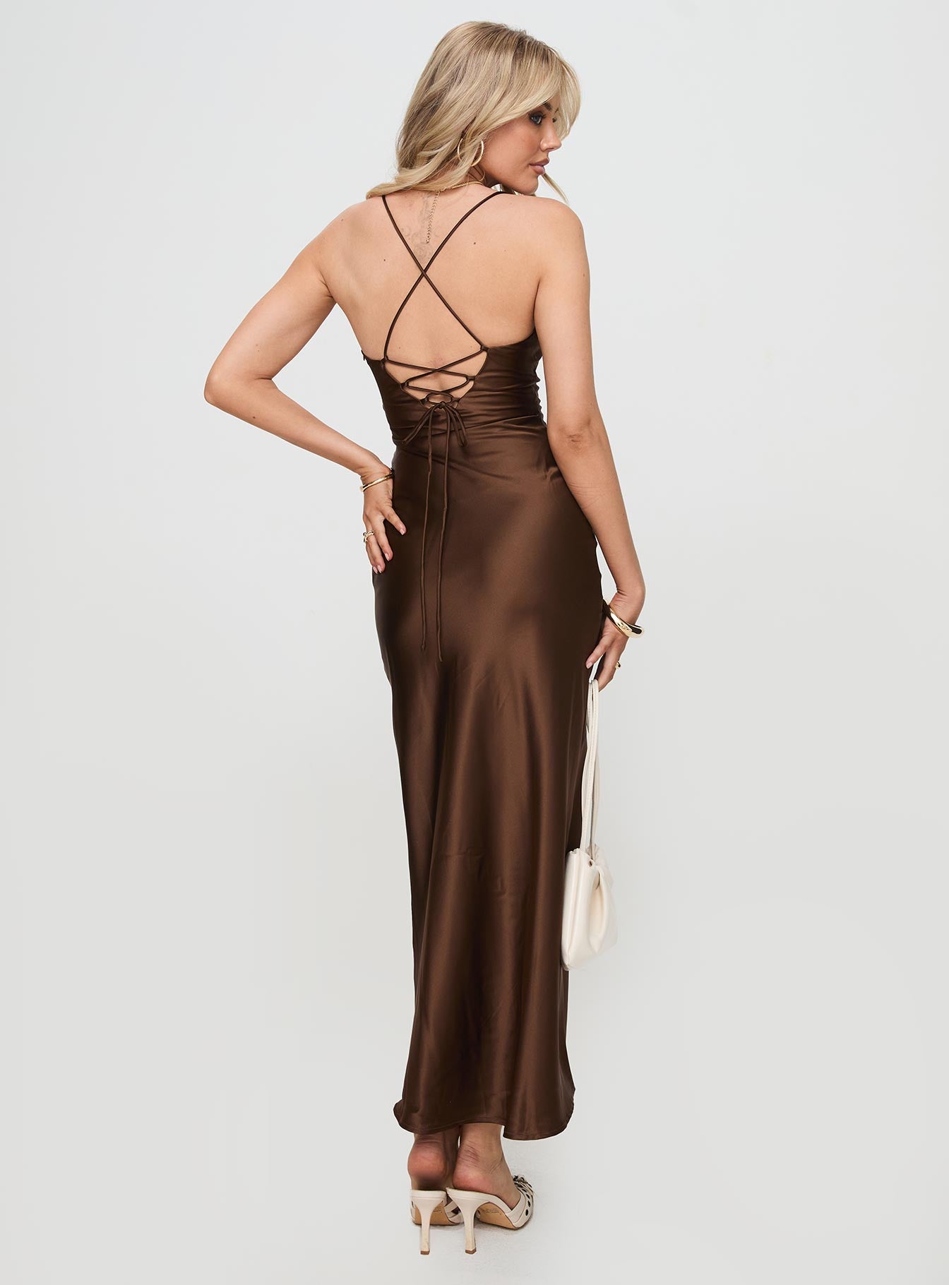 Kammie Maxi Dress Choc Hot Sale