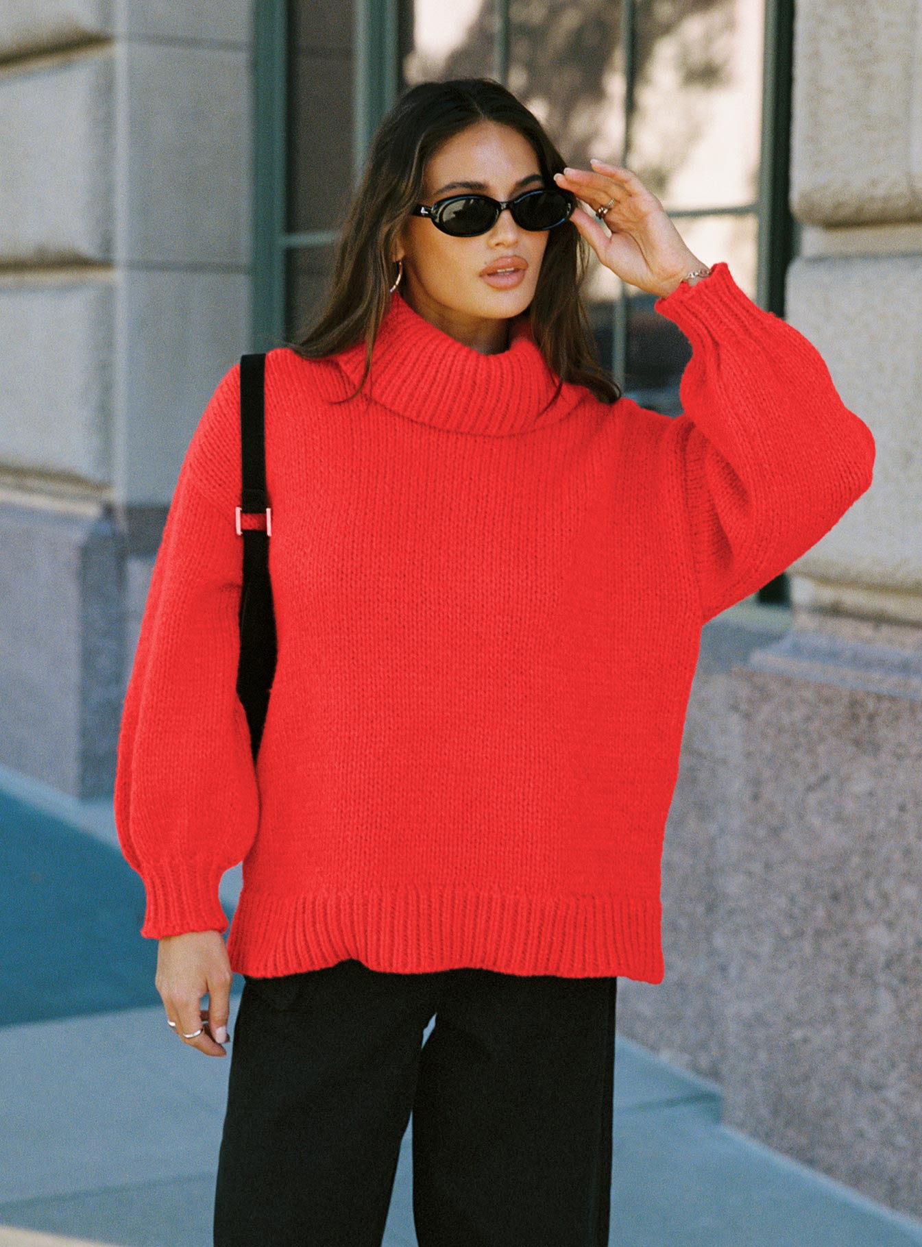 Let Love In Knit Sweater Red Big Discount Online