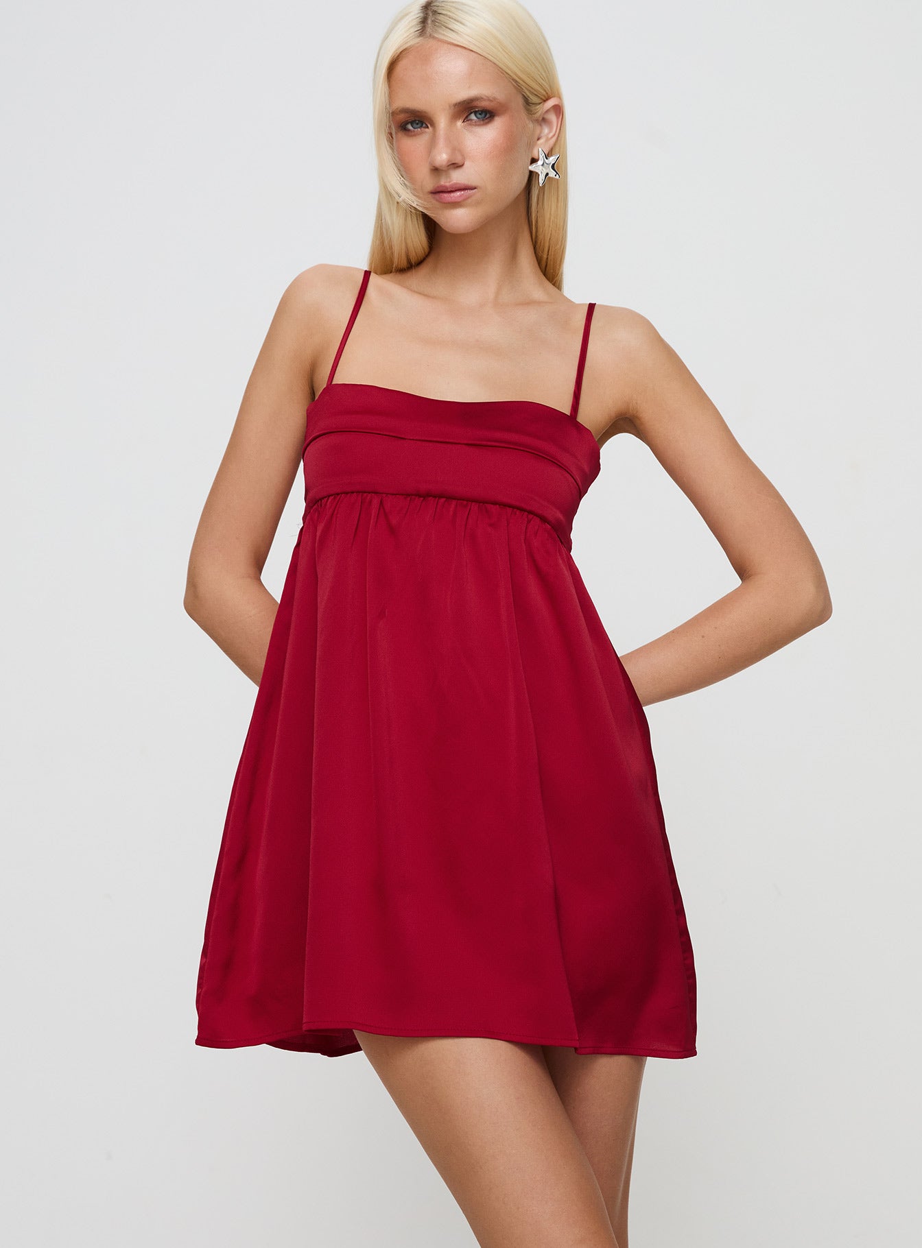 Ortega Mini Dress Red Discount Huge Surprise