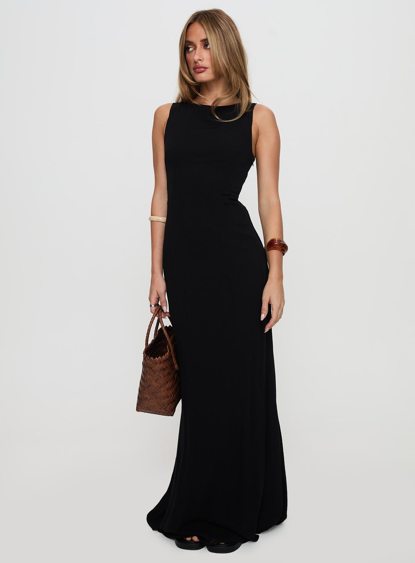 Ace Of Hearts Backless Maxi Dress Black Cheap Sale Footlocker Pictures