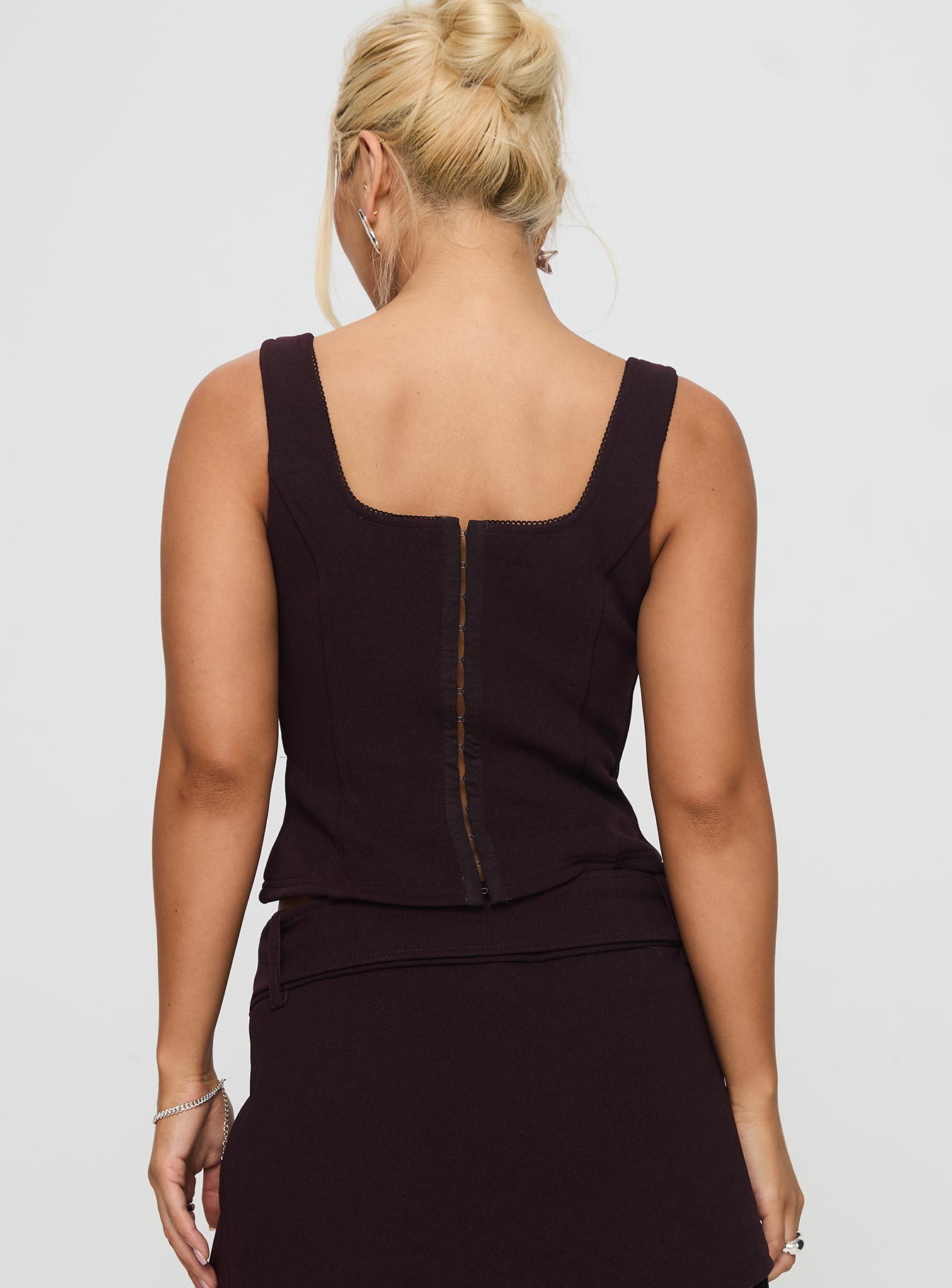 Evonne Corset Top Wine Manchester Great Sale Cheap Online