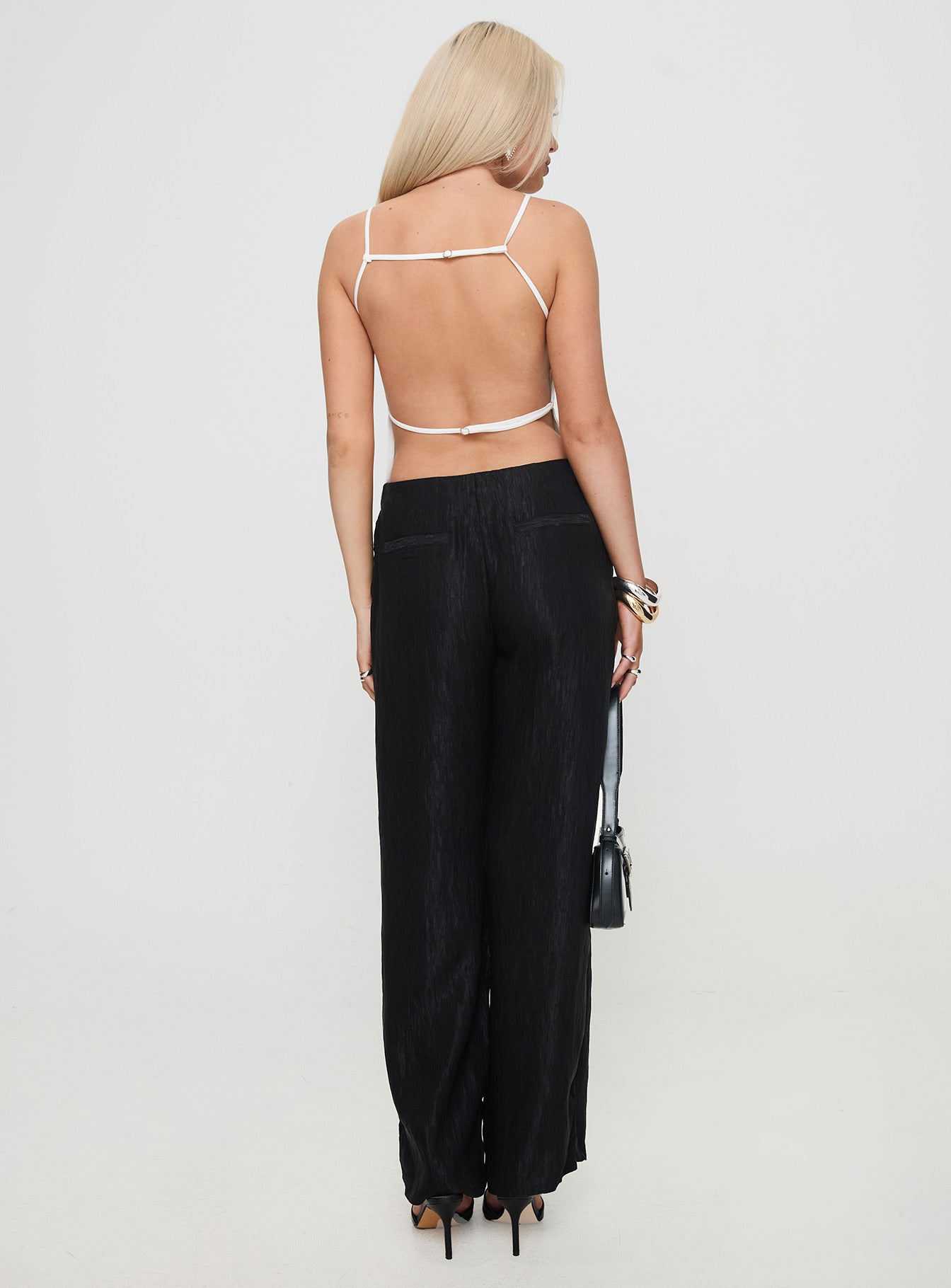 Bonnet Wide Leg Pants Black Outlet For You