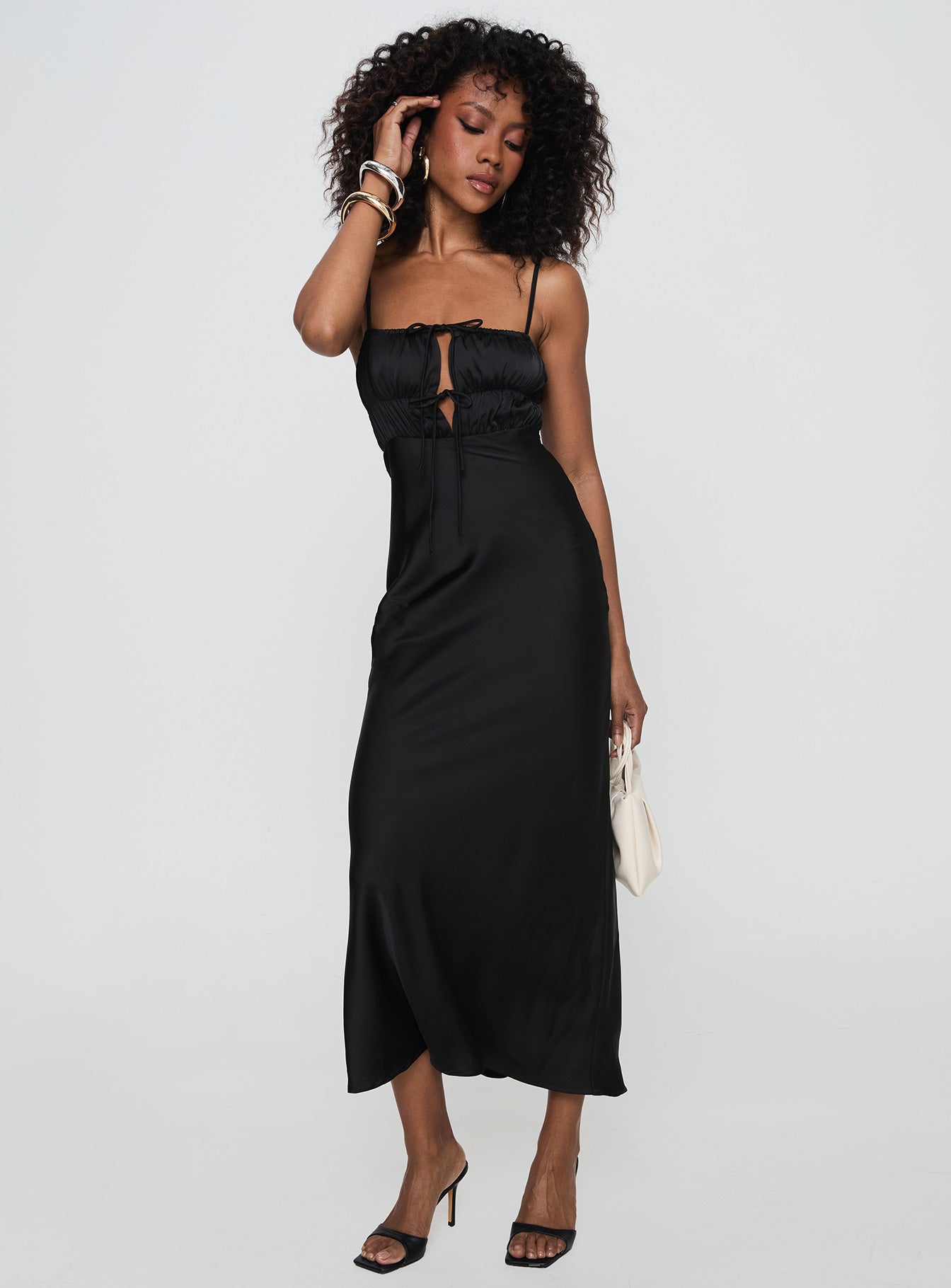 Jaquelin Maxi Dress Black Sale Genuine