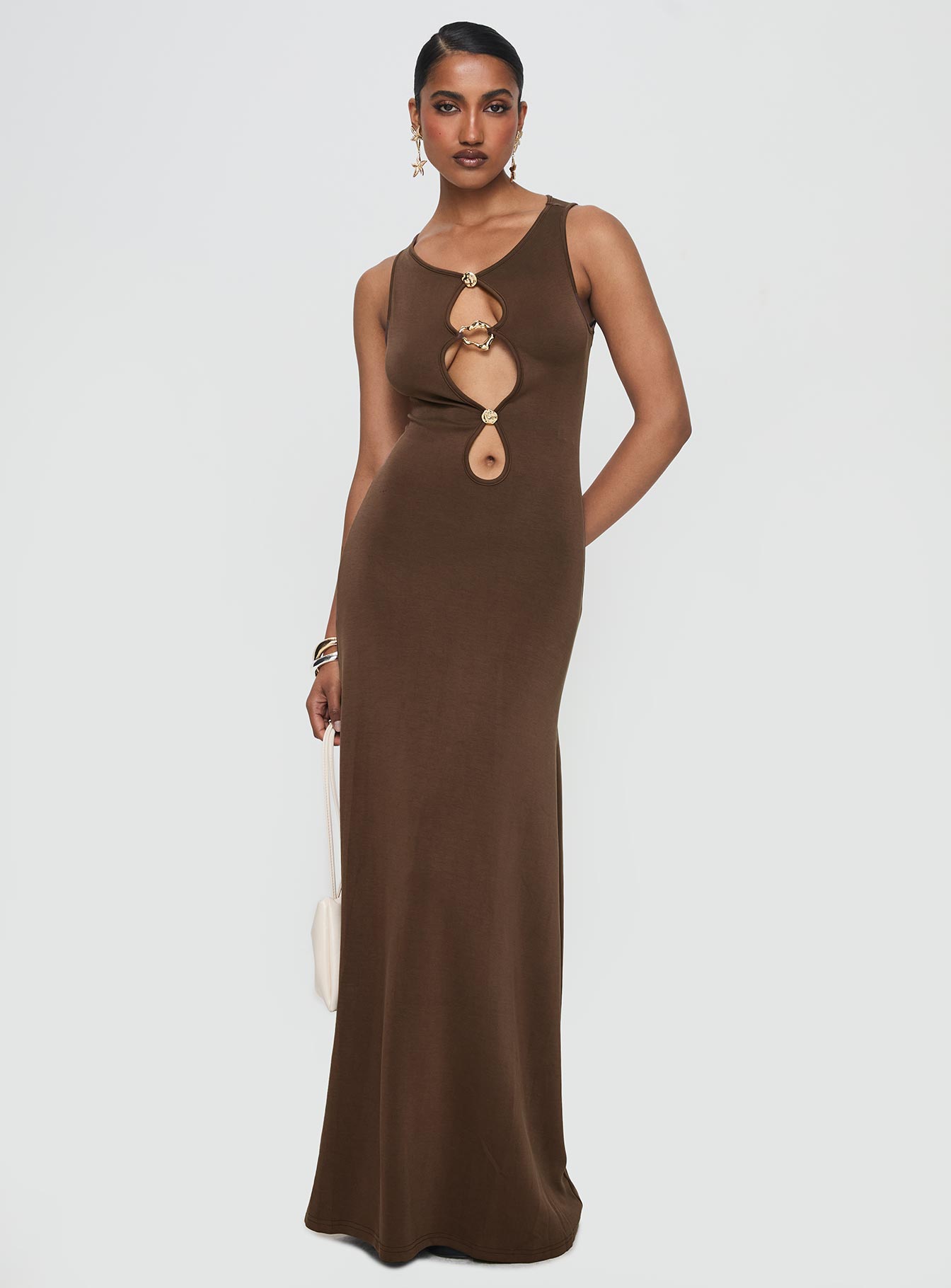 Sanur Maxi Dress Brown Discount High Quality