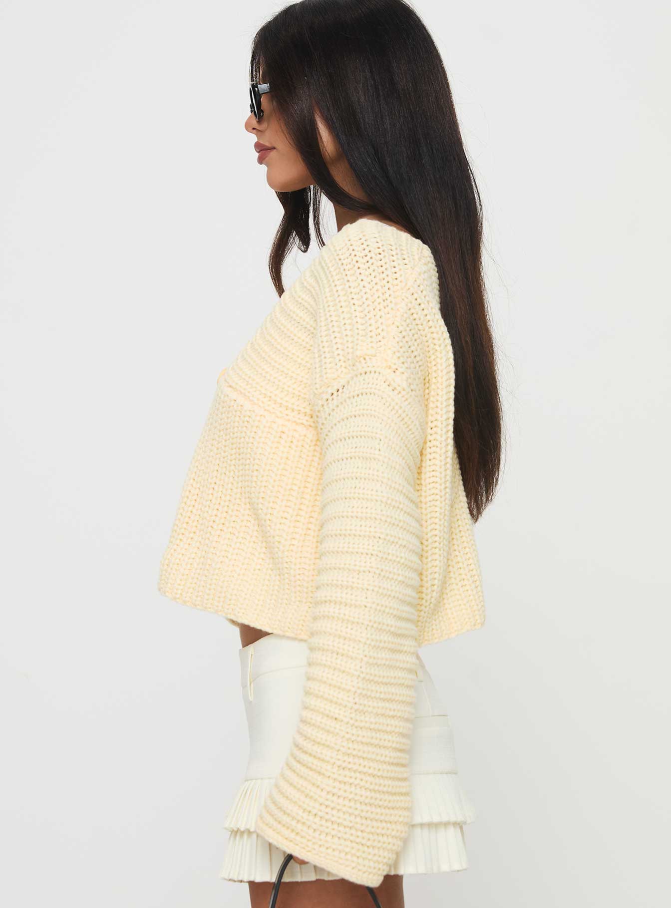 Artha Cardigan Lemon Free Shipping High Quality